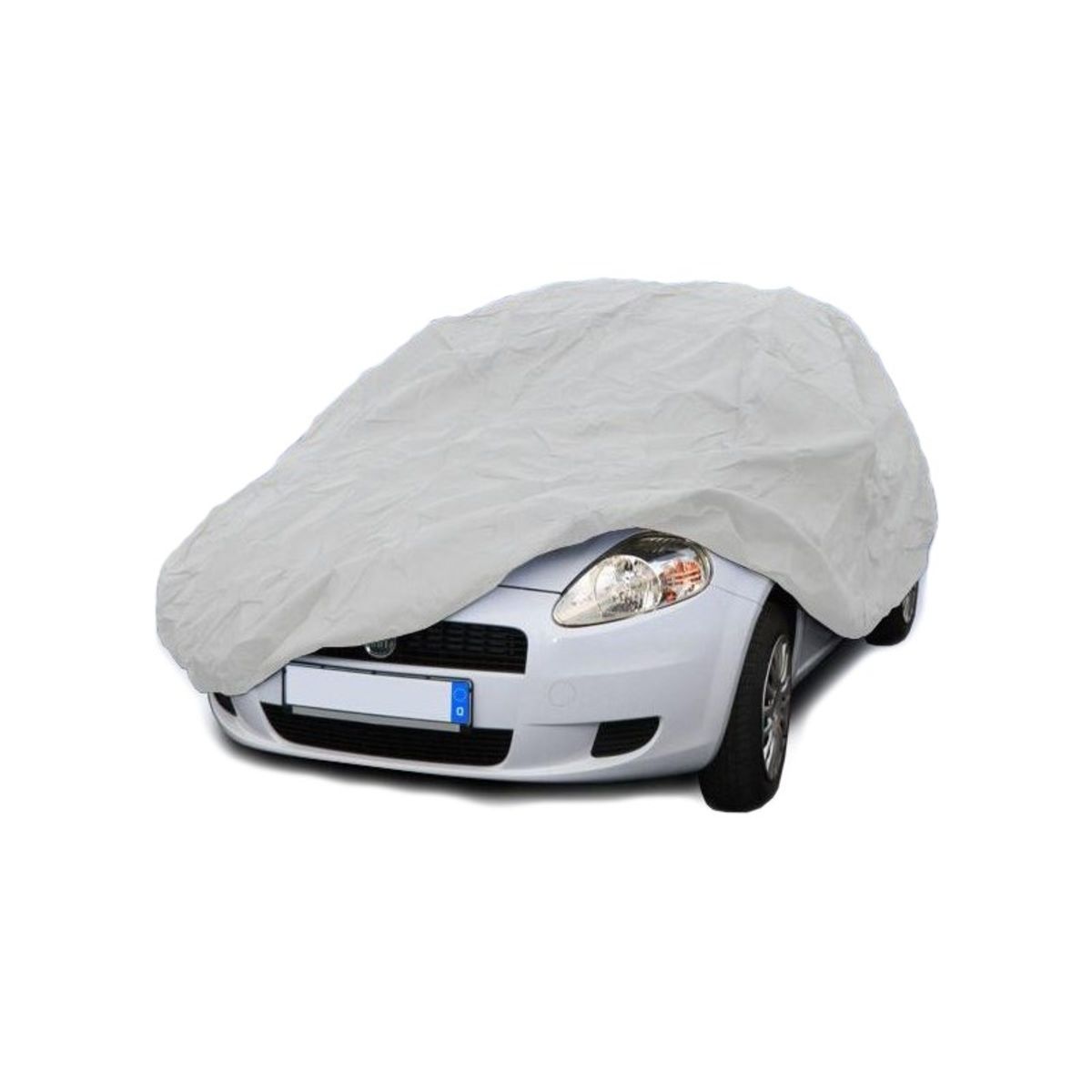 Auto chráněné šedým krytem.