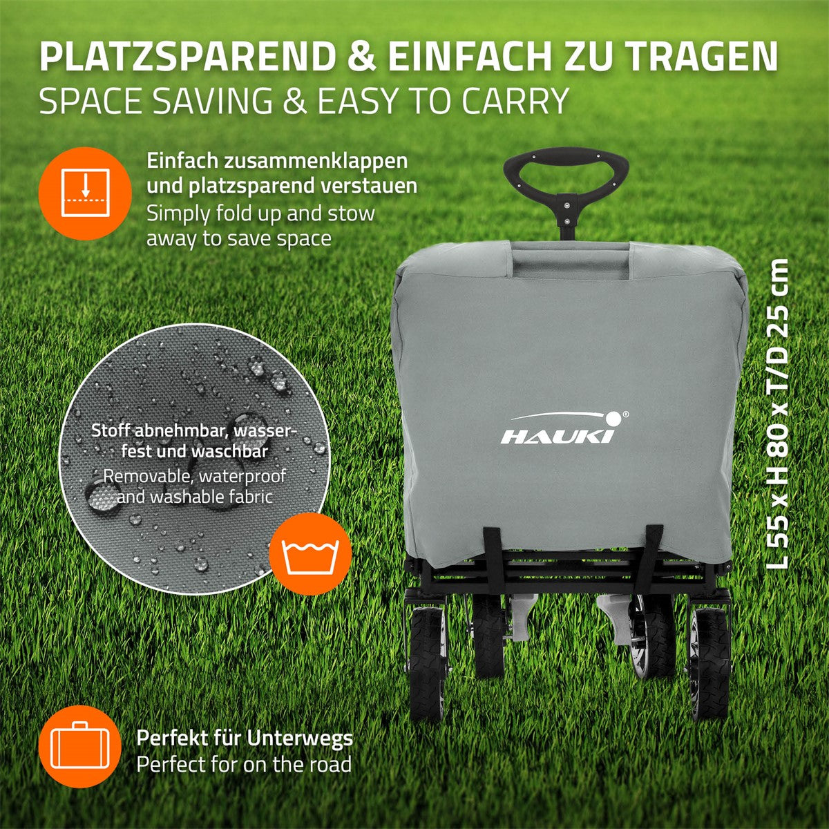 Transportwagen, abnehmbarer Stoff, wasserfest und waschbar.