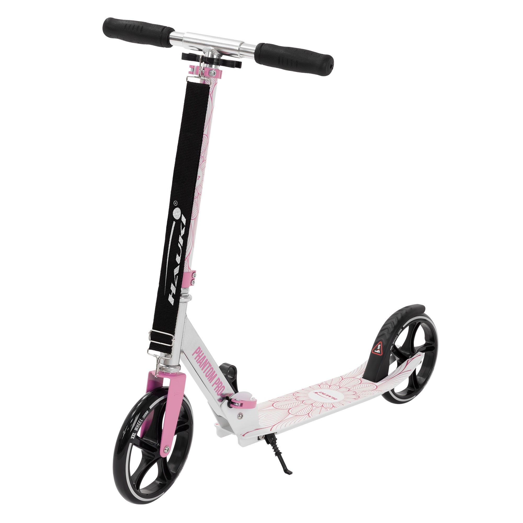 Ein pinker Roller mit zwei großen Rädern.