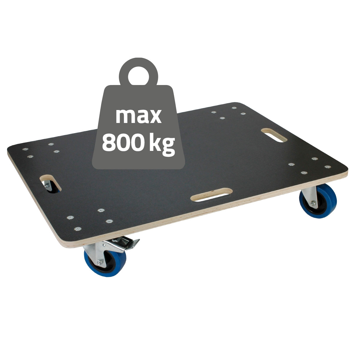 Furniture dolly with a maximum load capacity of 800 kg.