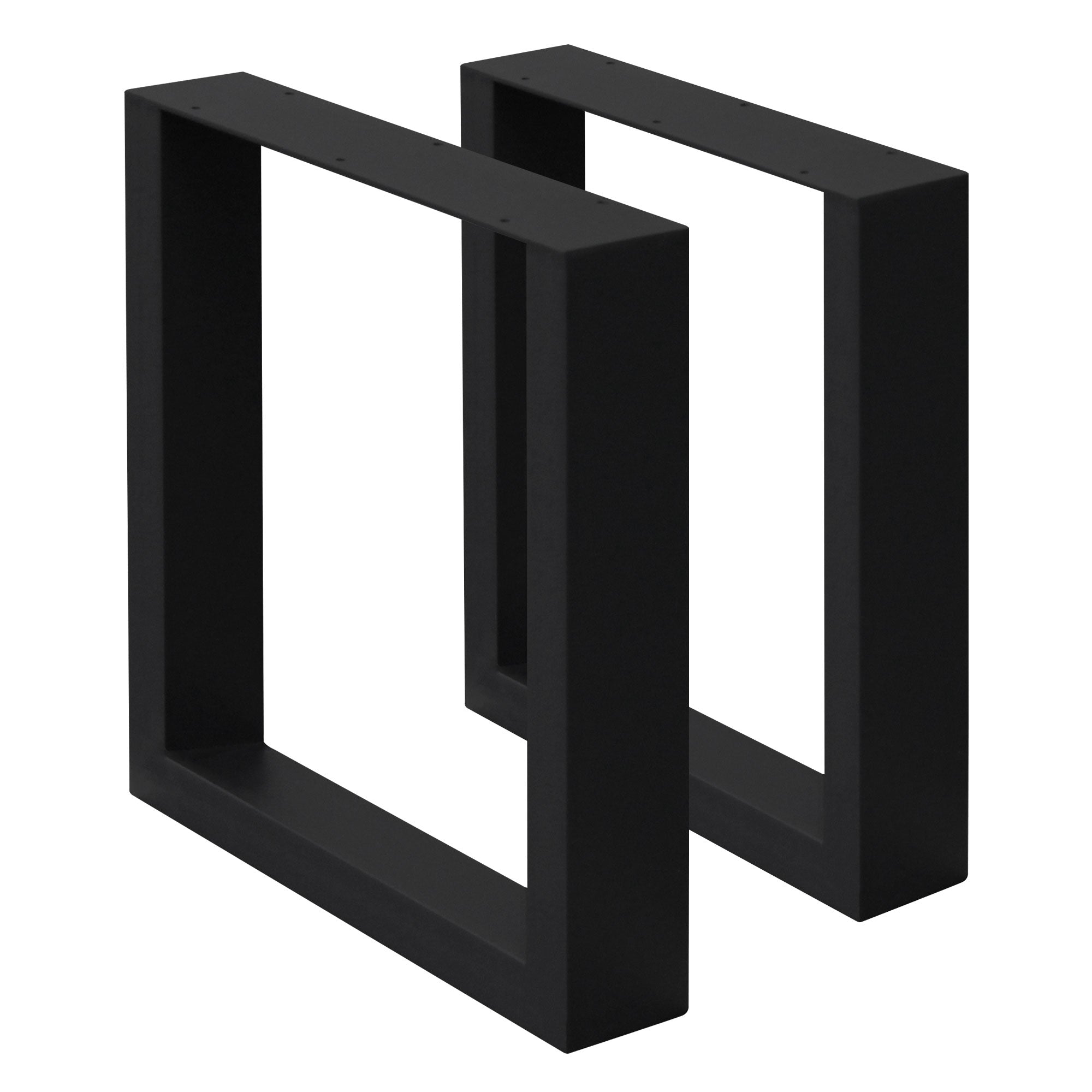 Two black table frames in rectangular shape.