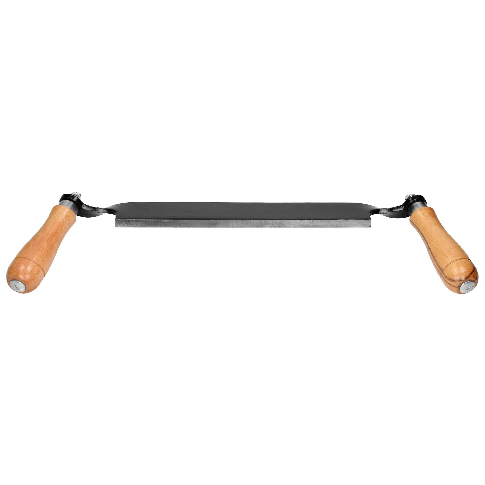 Ein Holzwerkzeug mit zwei Holzgriffen und einer breiten Klinge.
