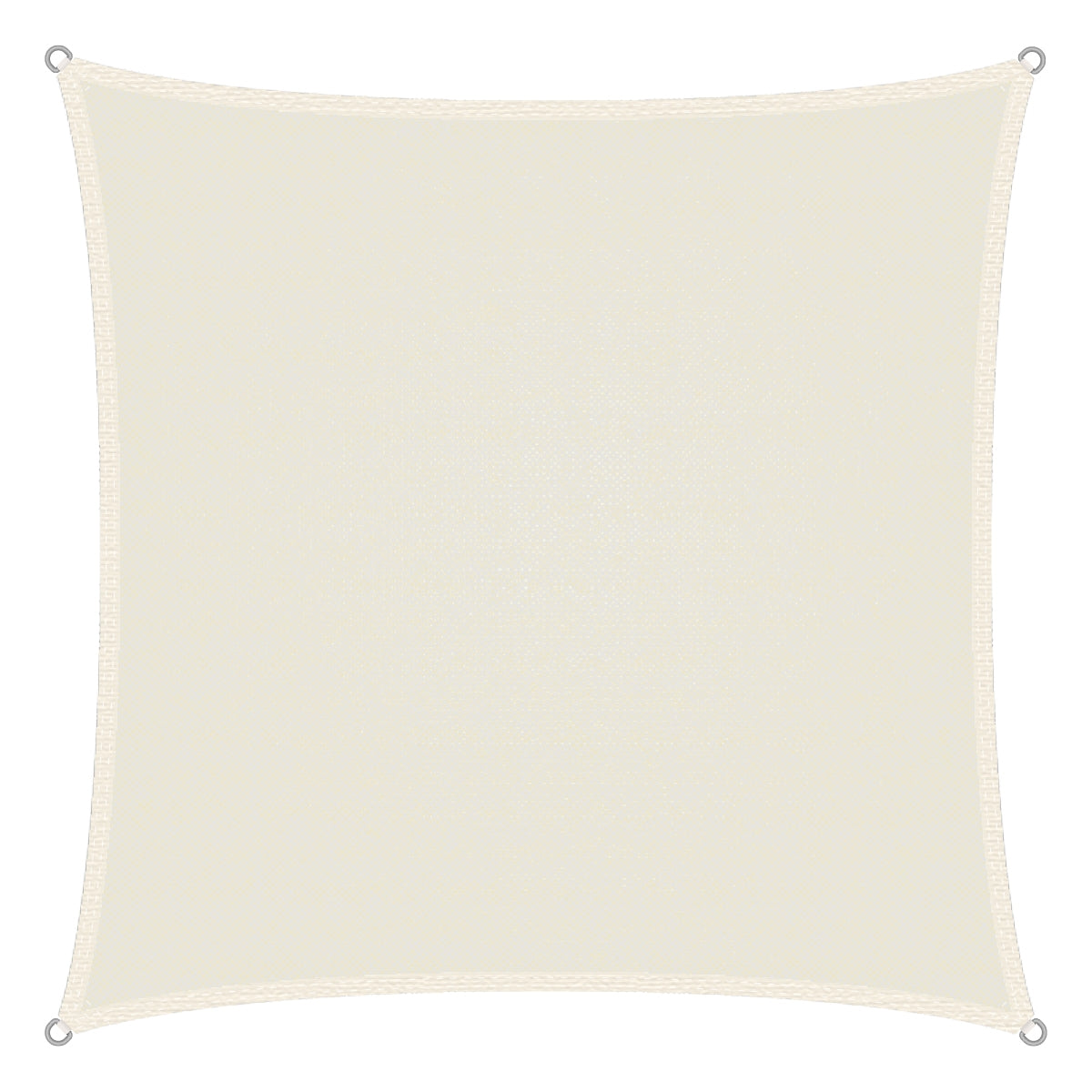 Toldo beige en forma cuadrada sobre fondo blanco.