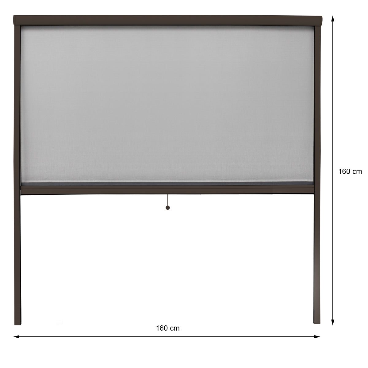 Harmaa hyönteisverkko, mitat 160 cm x 160 cm.