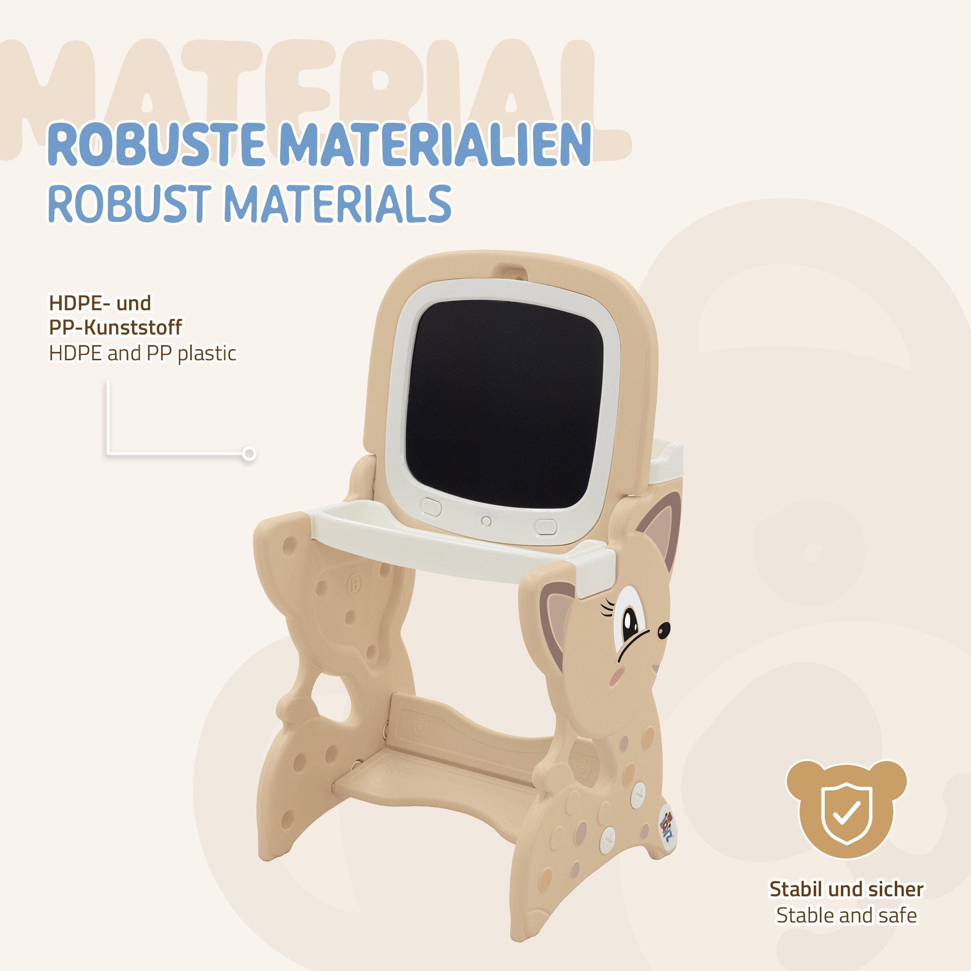 Meubles pour enfants aux couleurs vives avec un écran et un motif animal.