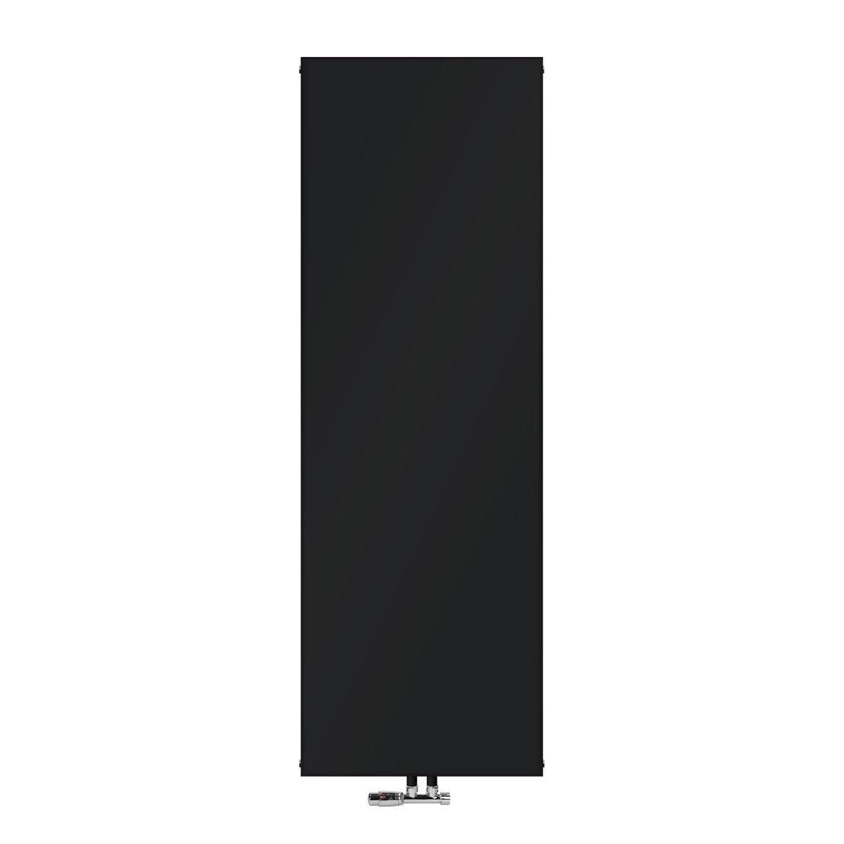 Radiador preto sem fundo, na vertical.