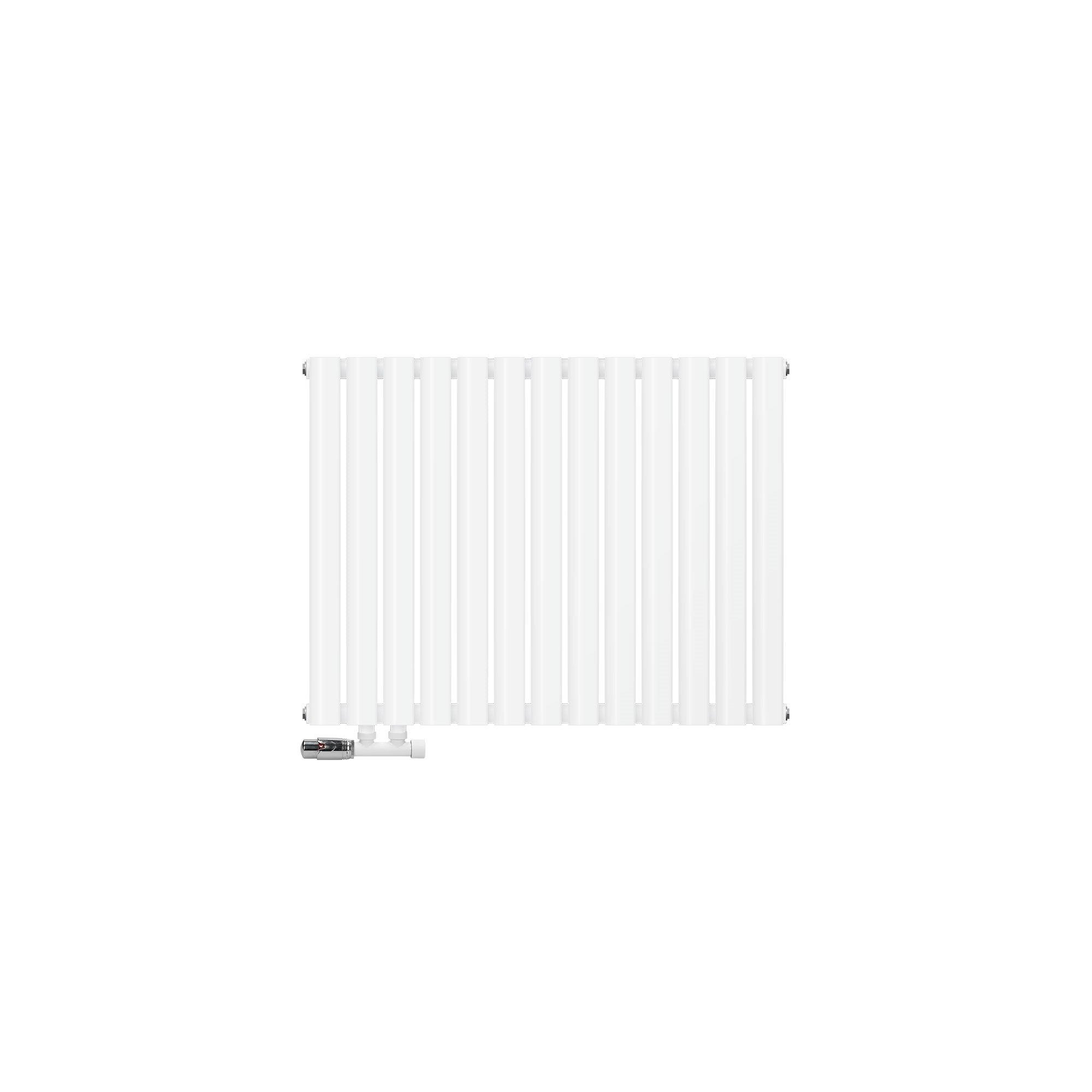 Witte radiator voor een witte achtergrond.