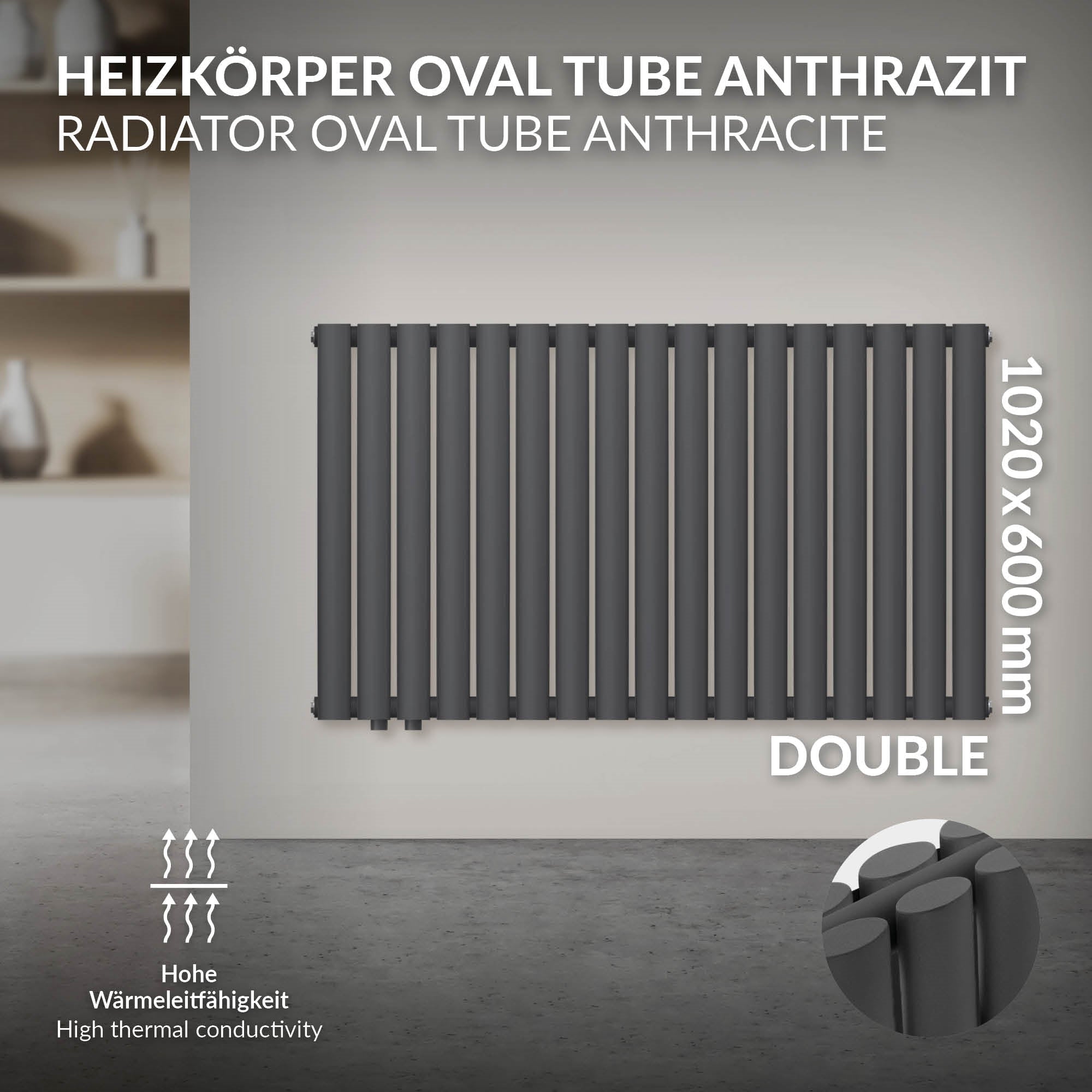 Kit de montage mural anthracite avec divers composants.