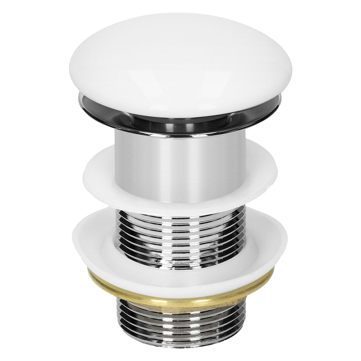 Close-up of a drain plug in different layers.