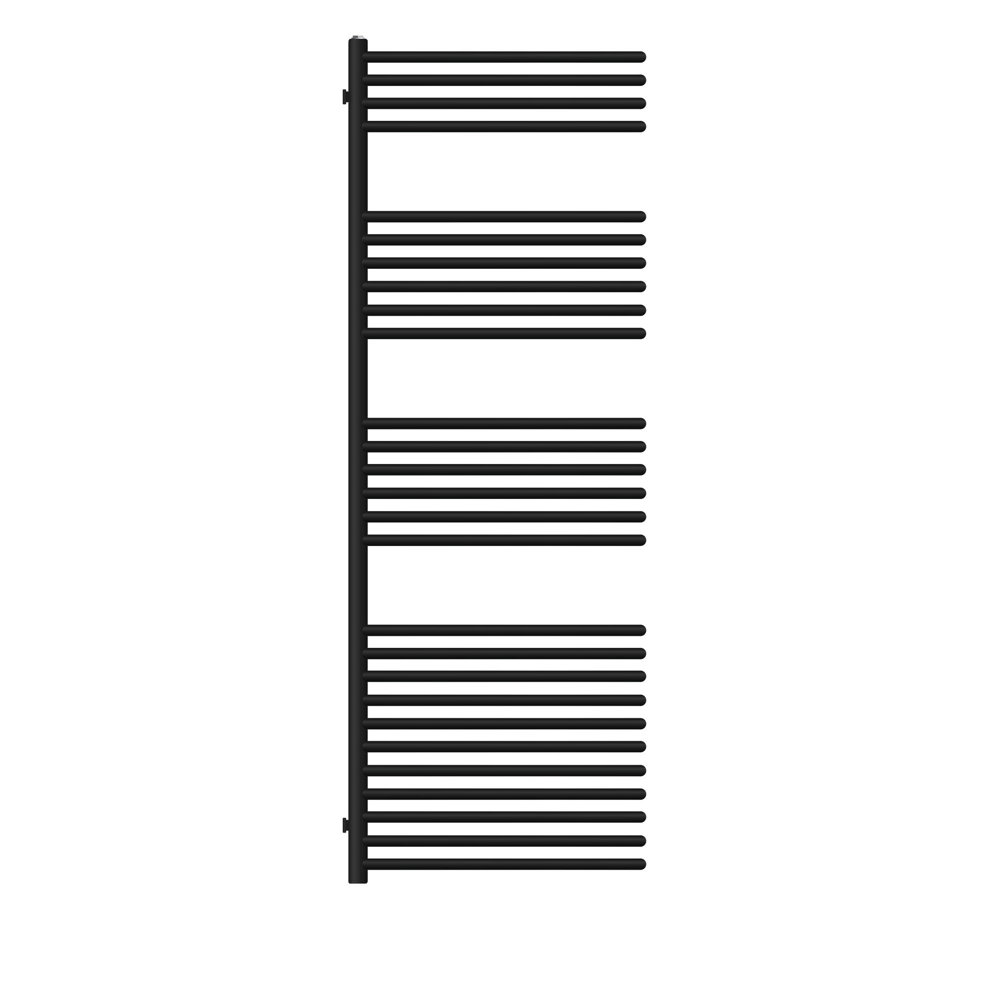 Schwarze Heizkörper-Partition ohne Hintergrund.