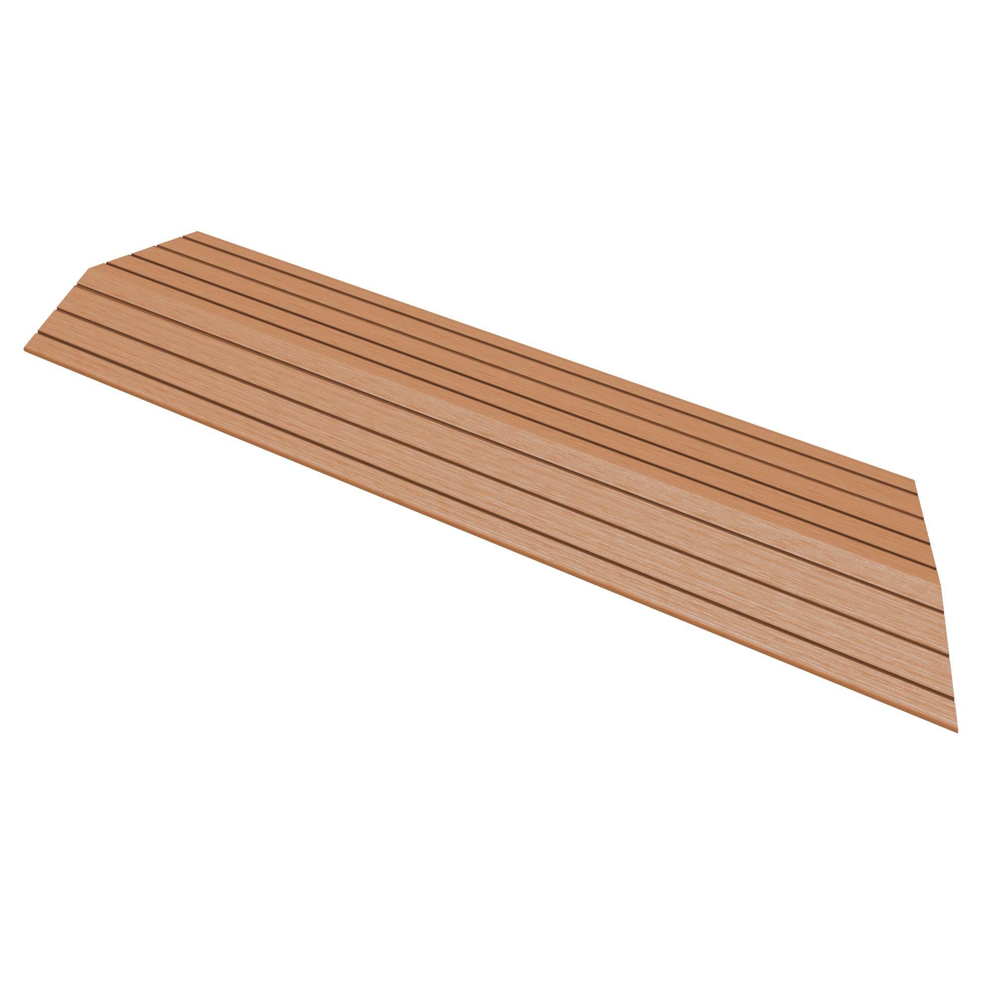 Holzpaneel mit geriffelter Oberfläche, in länglicher Form.