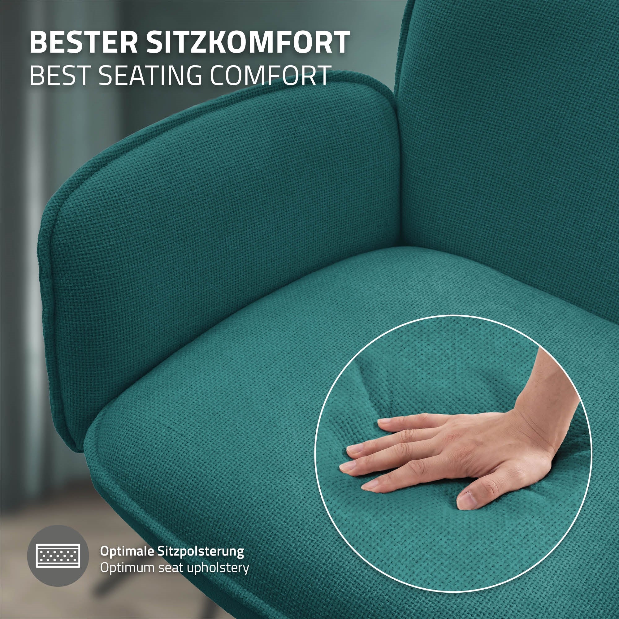 Gros plan d'une chaise avec un rembourrage optimal.
