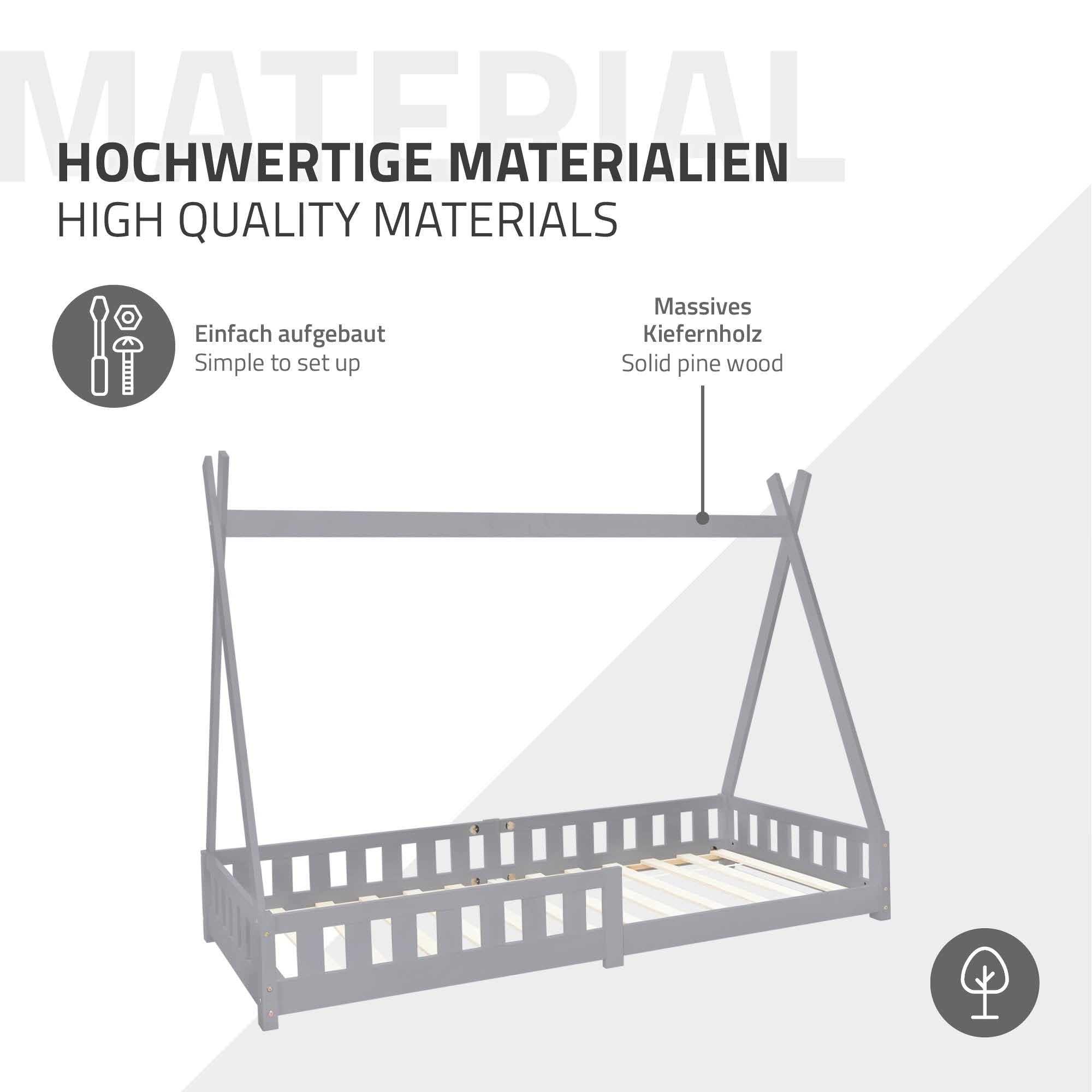 Kaltschaummatratze 90x200 cm, atmungsaktiv und hypoallergen.