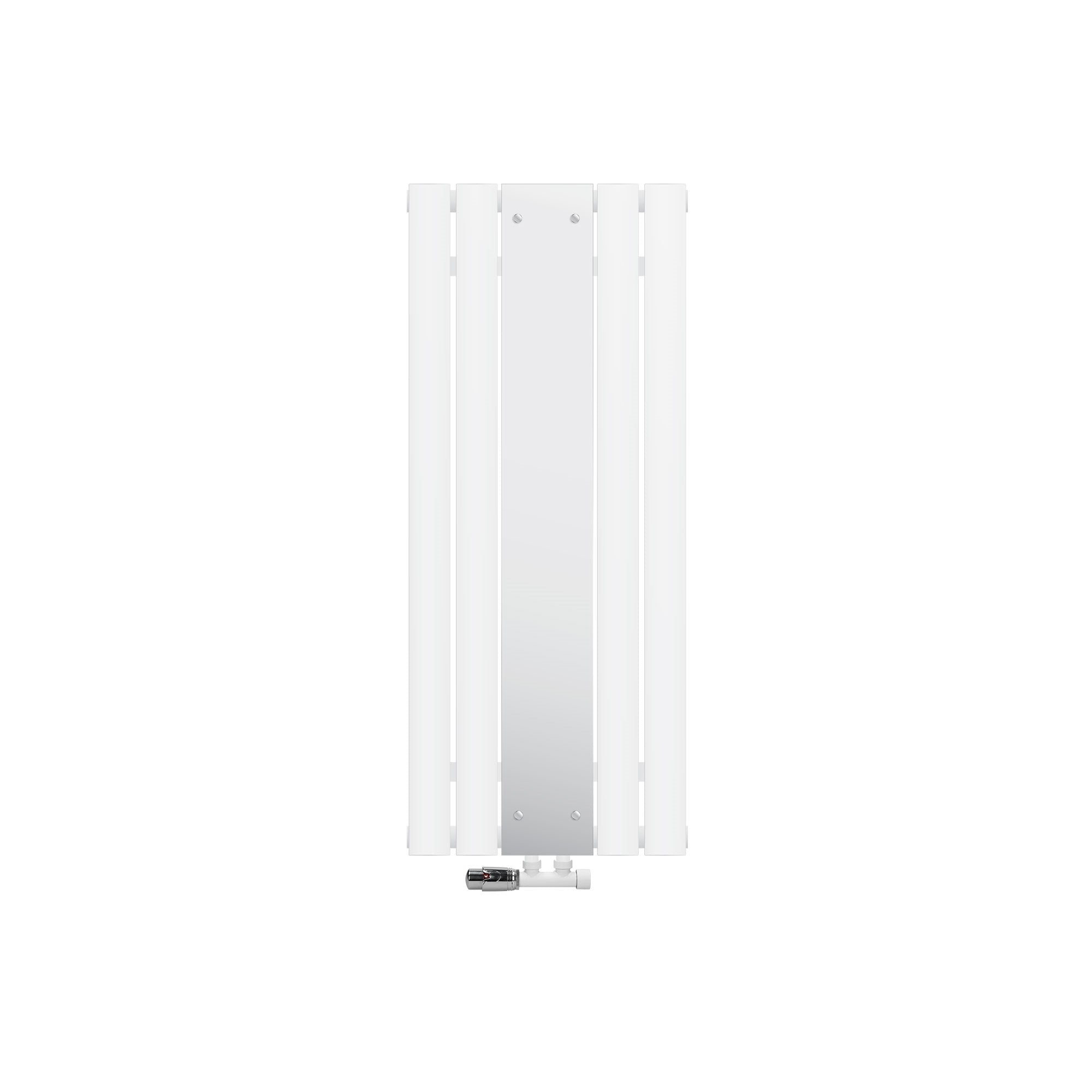 White radiator with mirror surface and no background.
