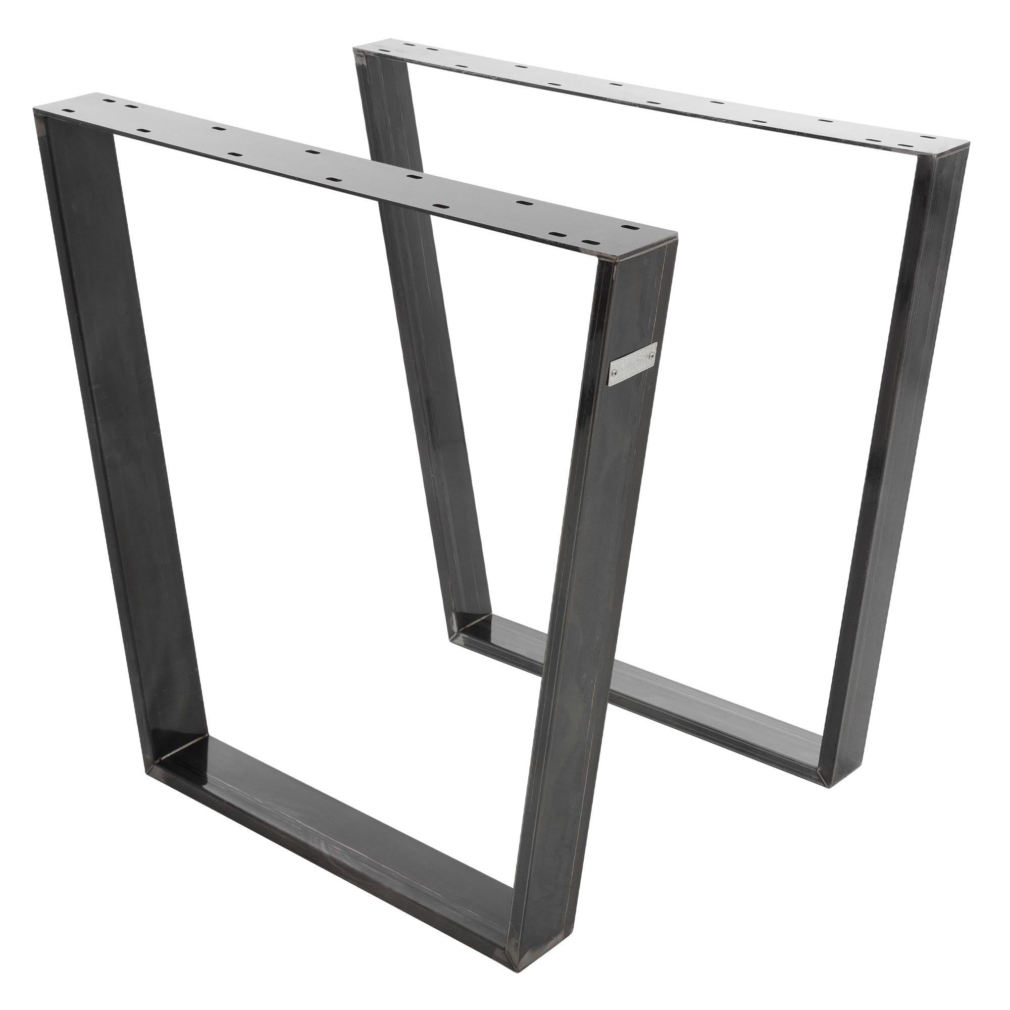 Zwei schwarze Metallrahmen in rechteckiger Form.