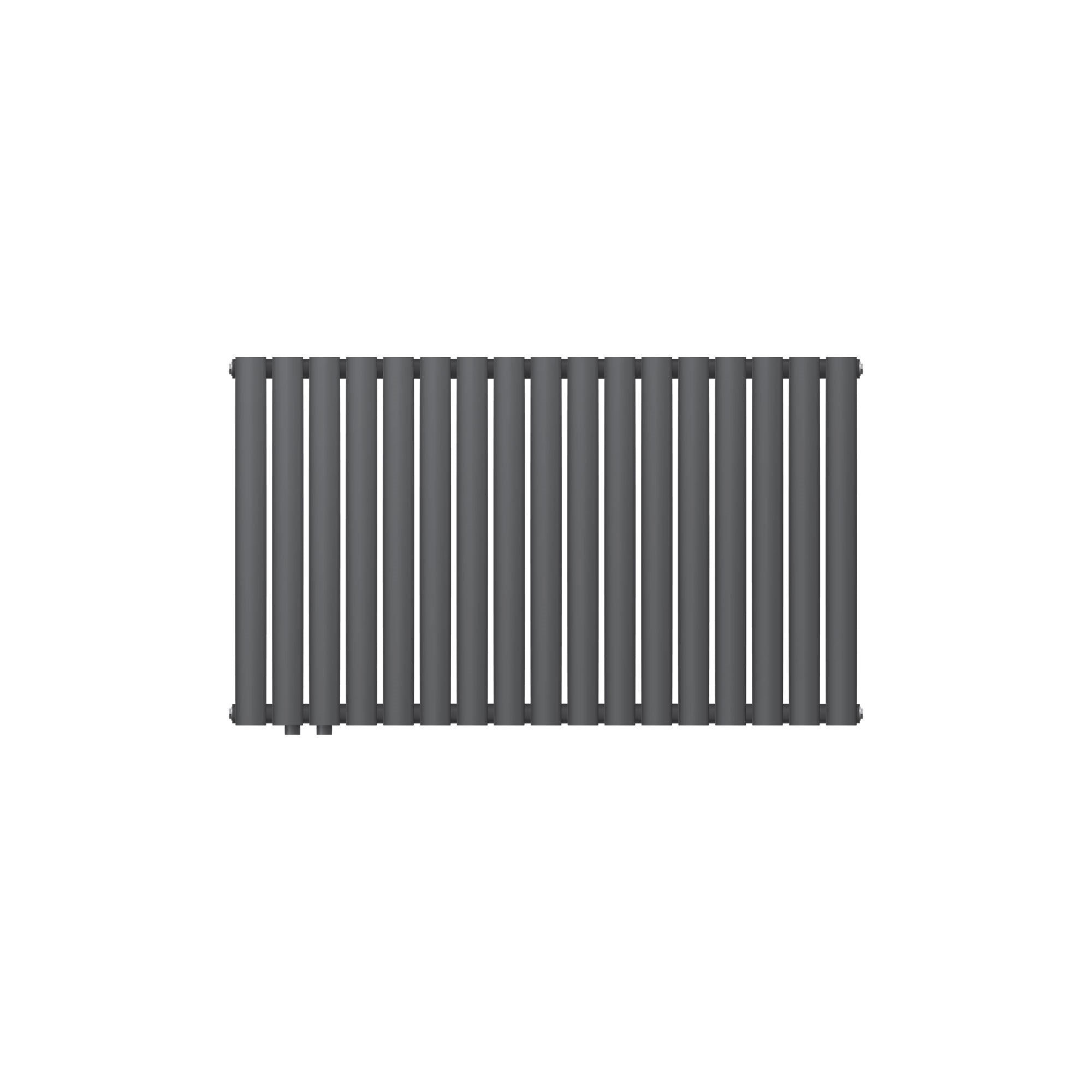 Radiateur anthracite sur fond transparent.