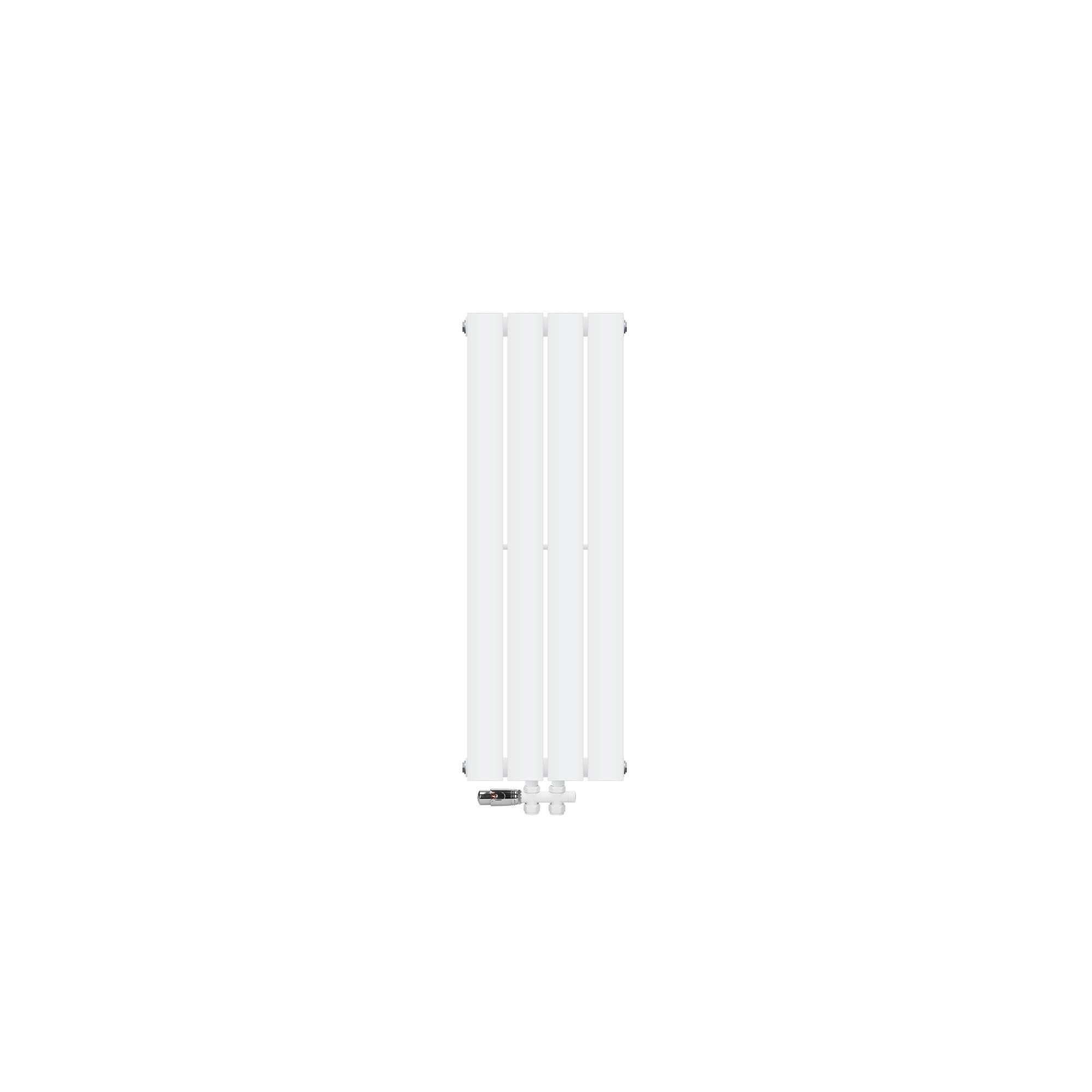 White heating panel in front of a neutral background.