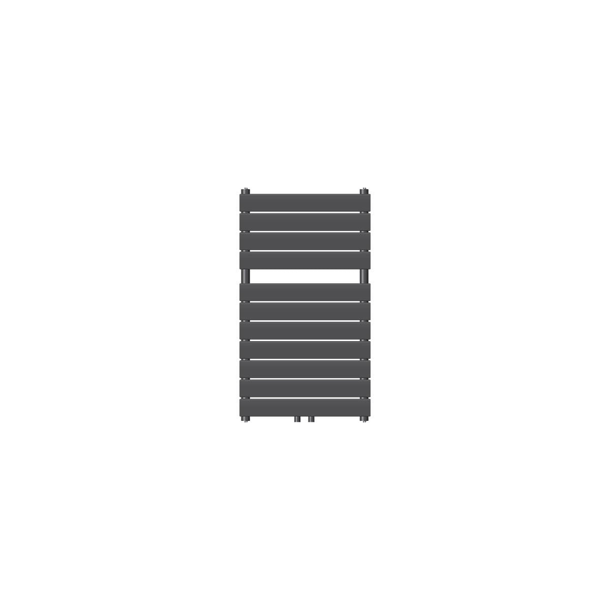 Antracitfärgad handdukstork utan bakgrund.