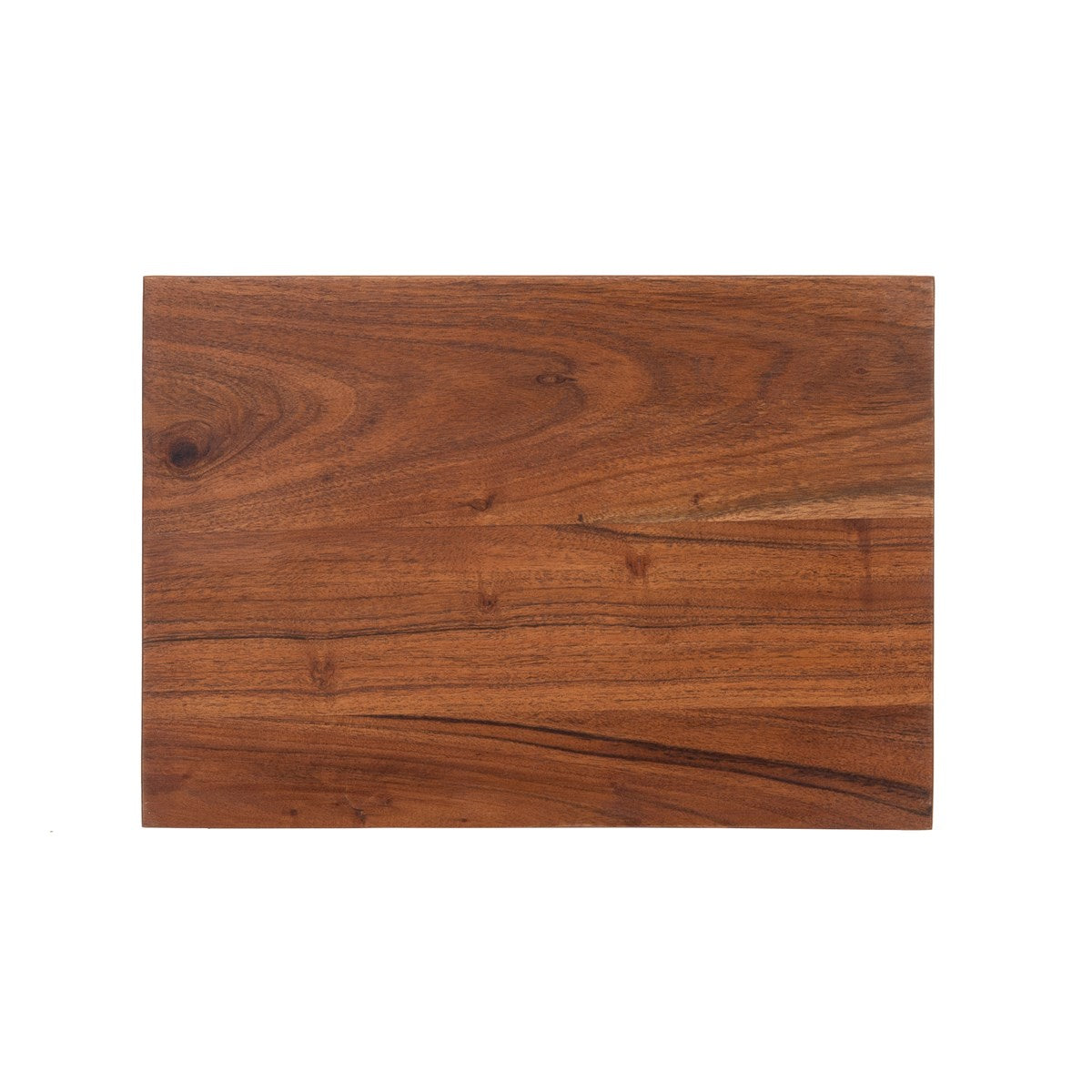 Houten tafelblad, glad en in warme houttinten, zonder poten.