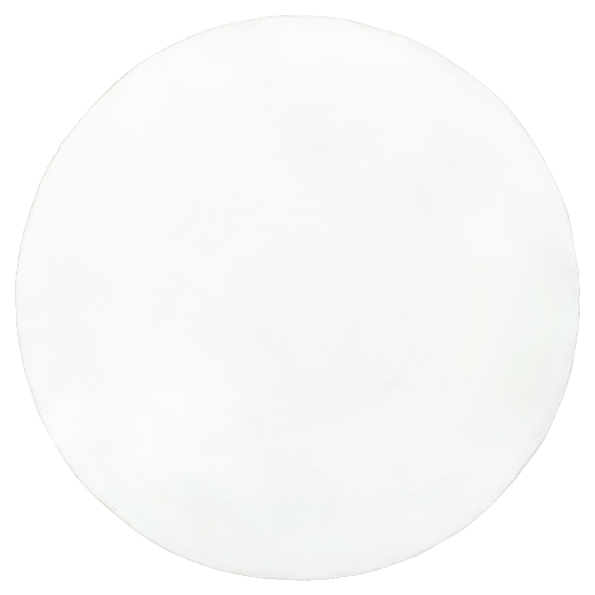Piatto rotondo bianco con superficie liscia.