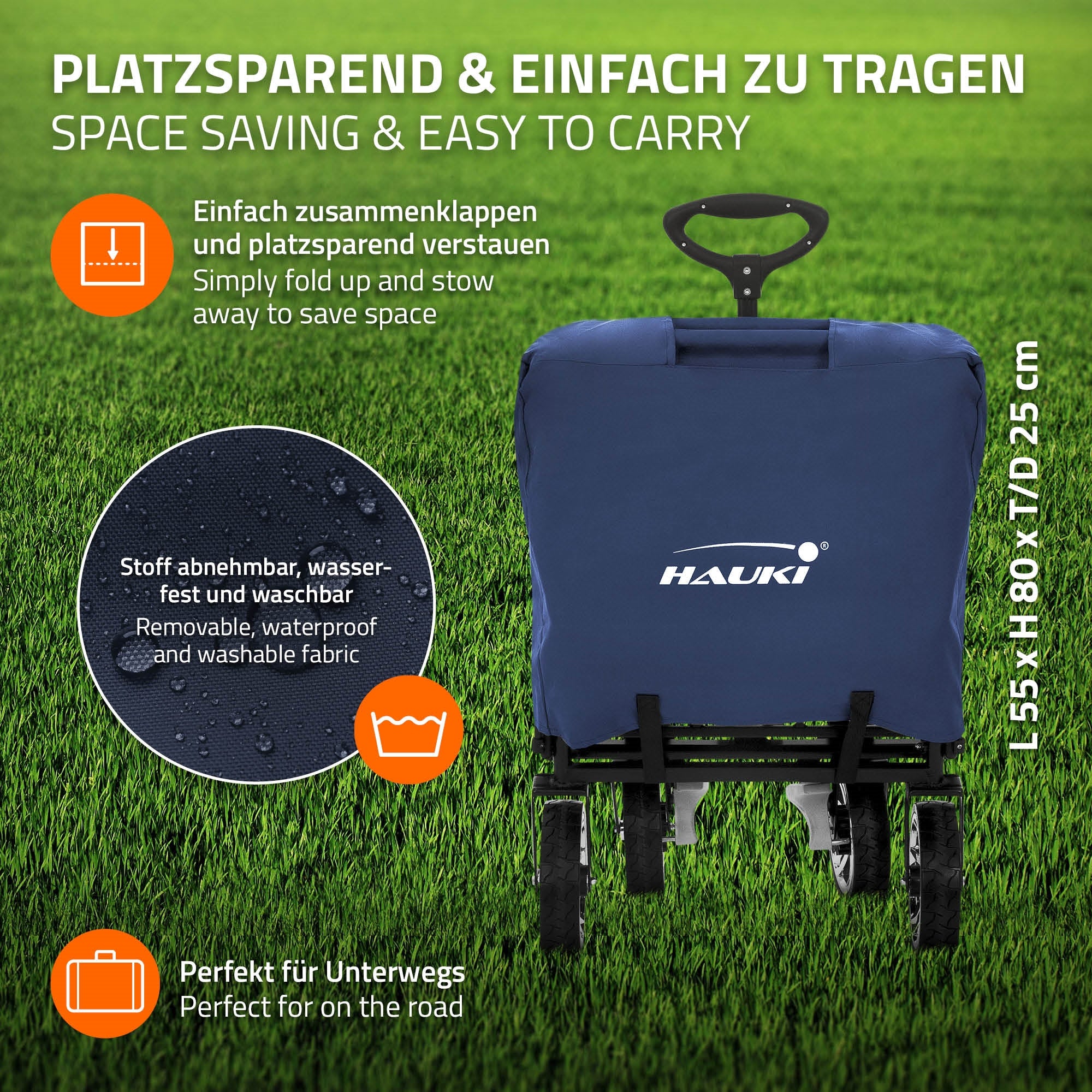Transportwagen, abnehmbarer Stoff, wasserfest und waschbar.