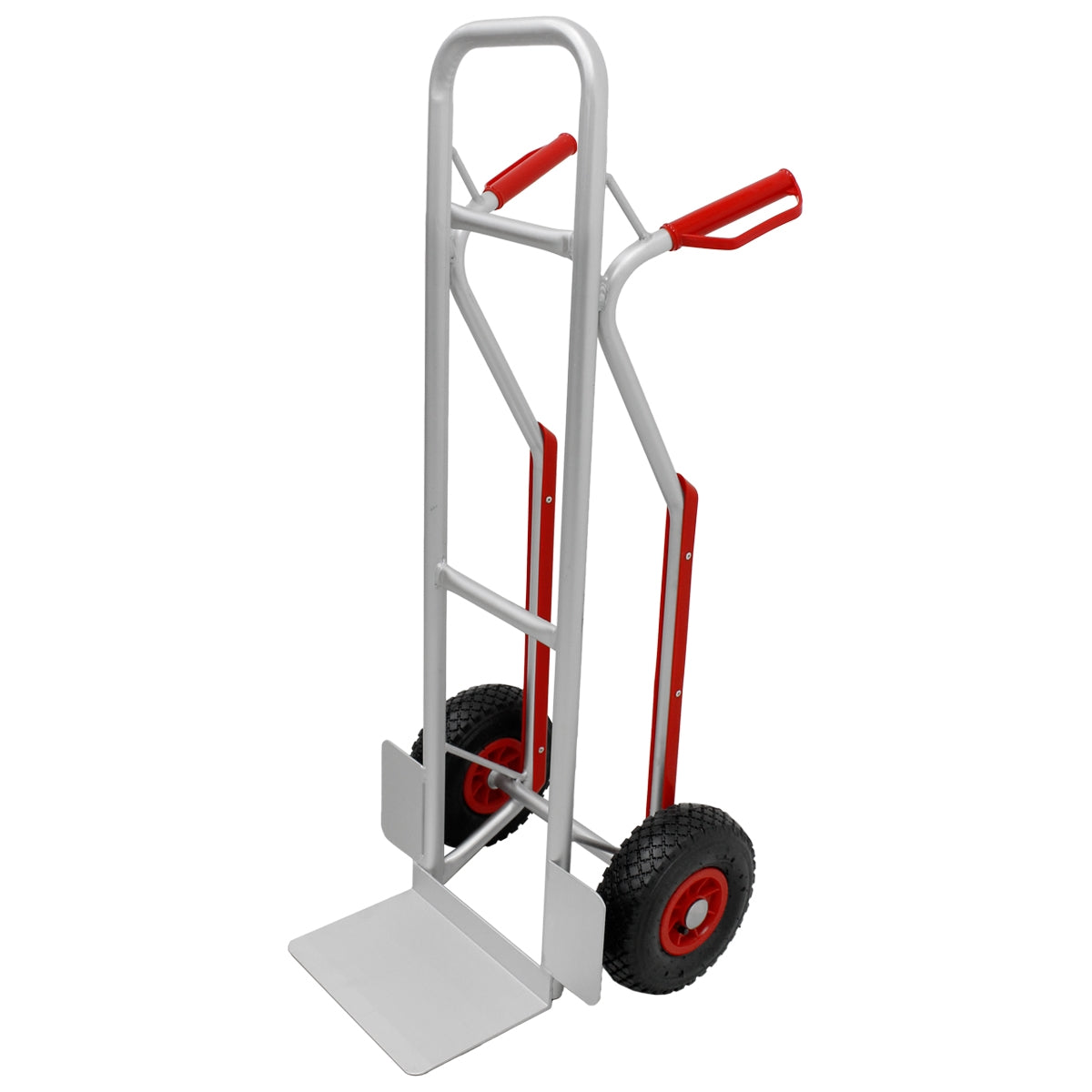 Handwagen mit zwei Rädern und einem stabilen Griff.