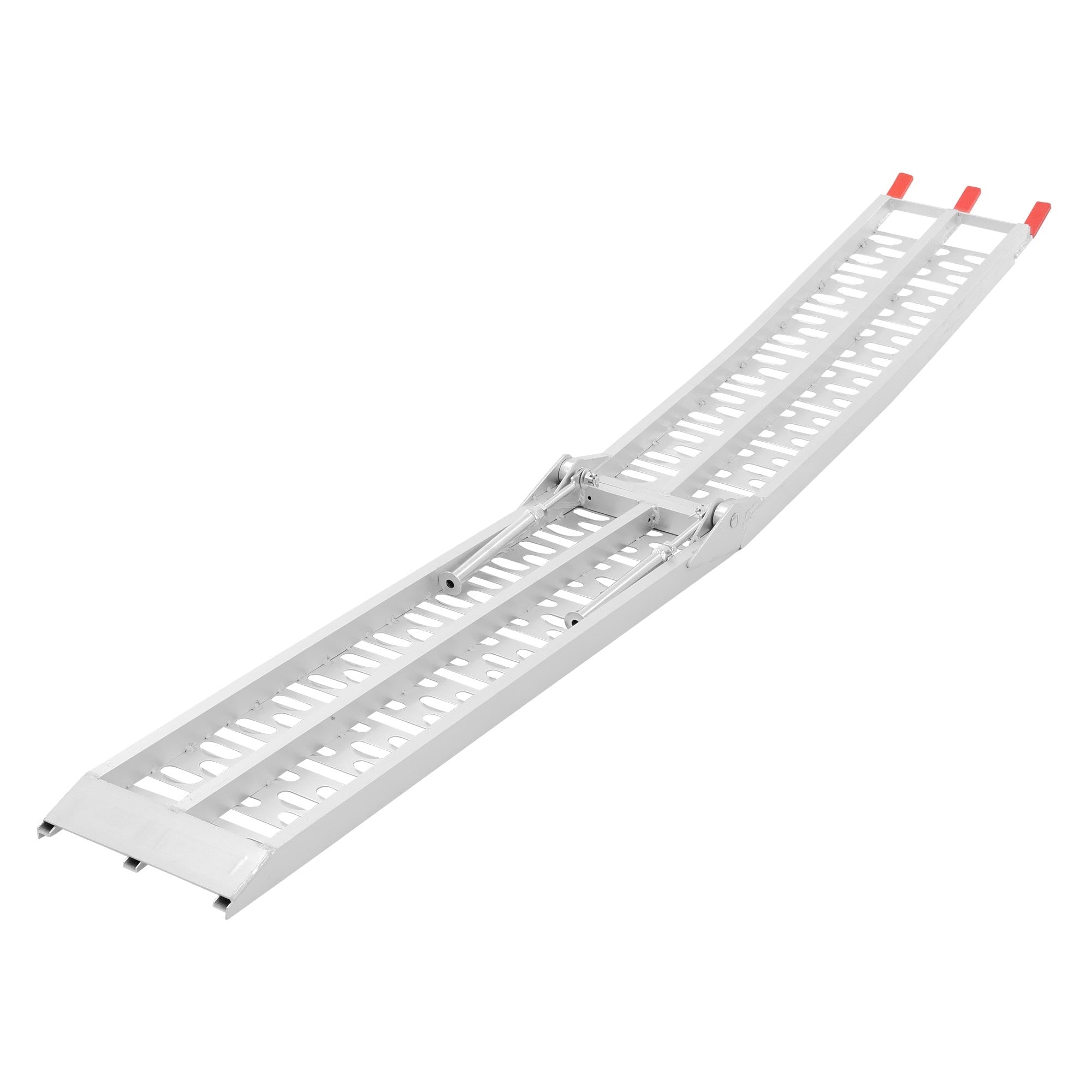 Aluminiumrampe in gebogener Form, rot markierte Enden.