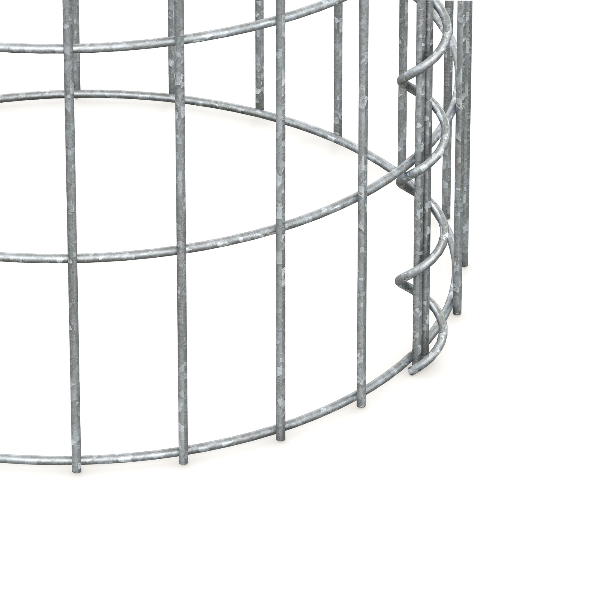 Metallgitter in zylindrischer Form.