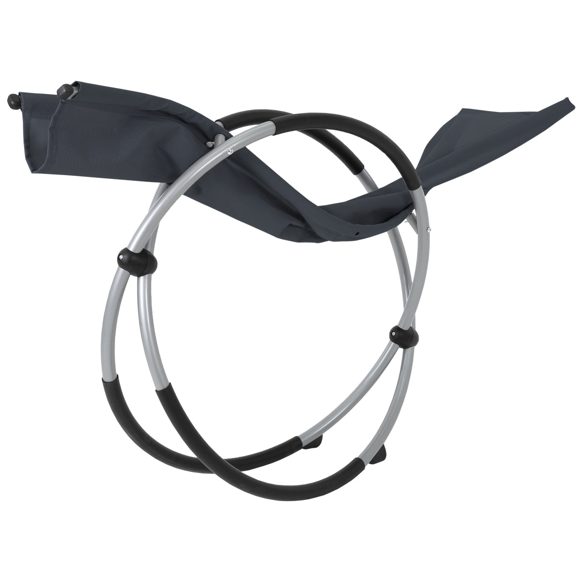 Frame with a gray, foldable cover.