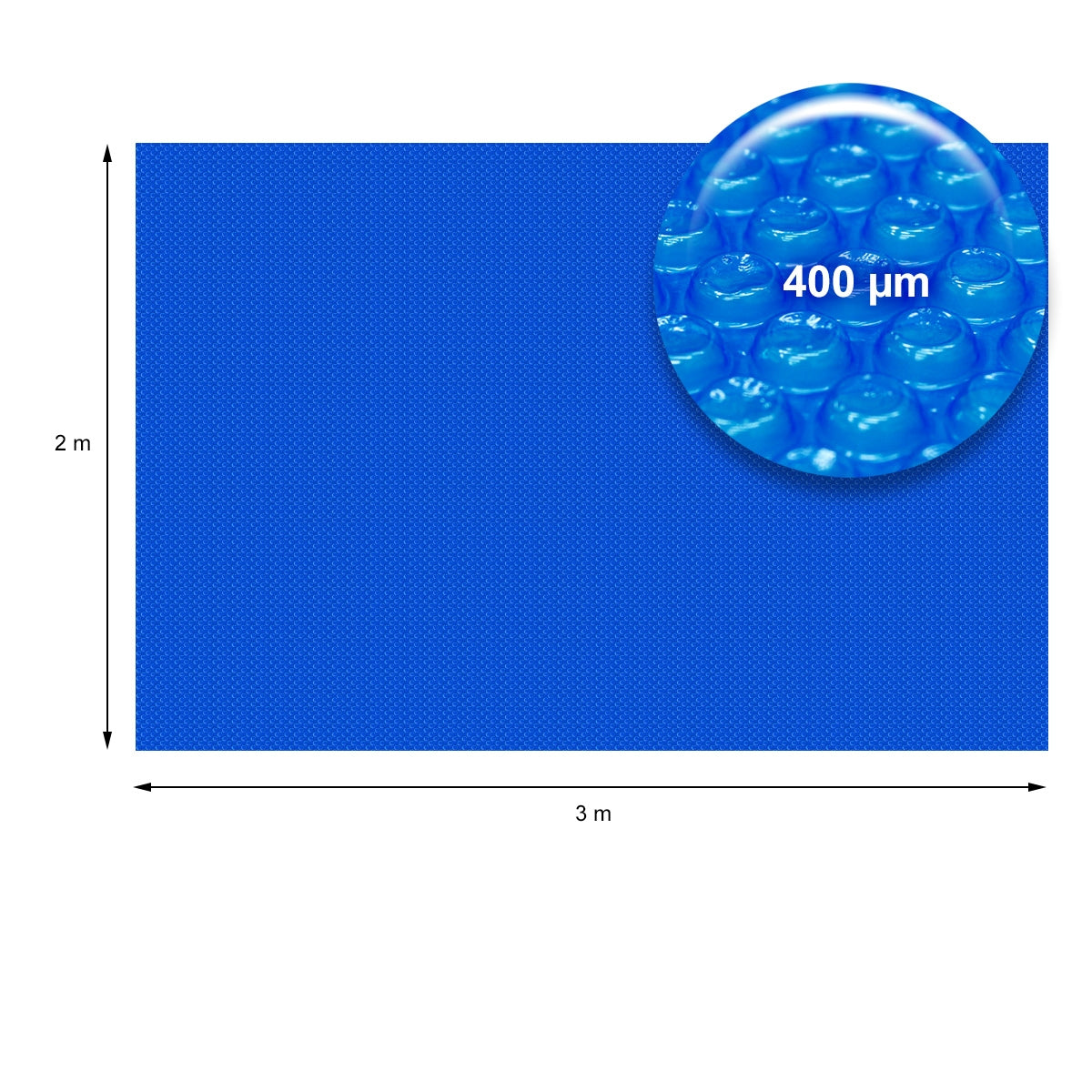 Graphic with blue area and scale showing 400 µm.