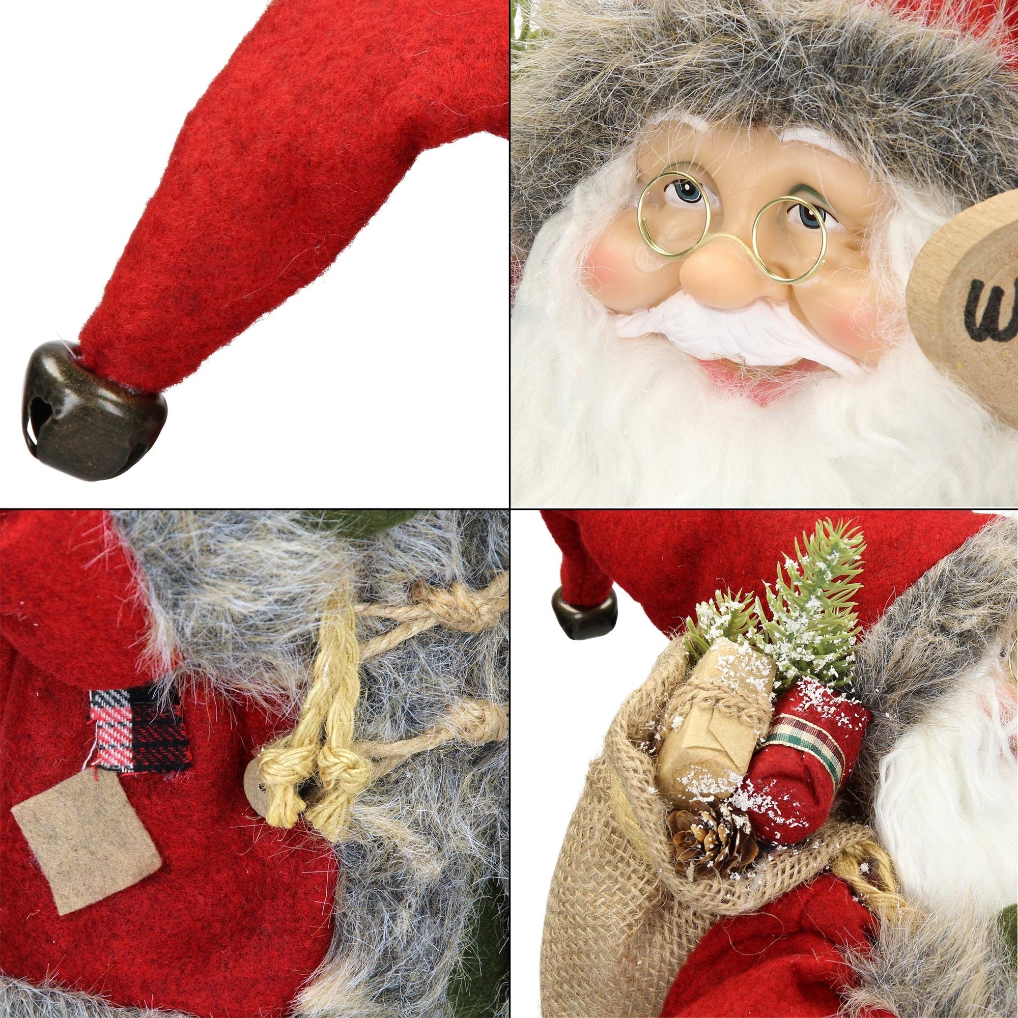 Rode kerstmanhoed met een kleine bel aan het einde.