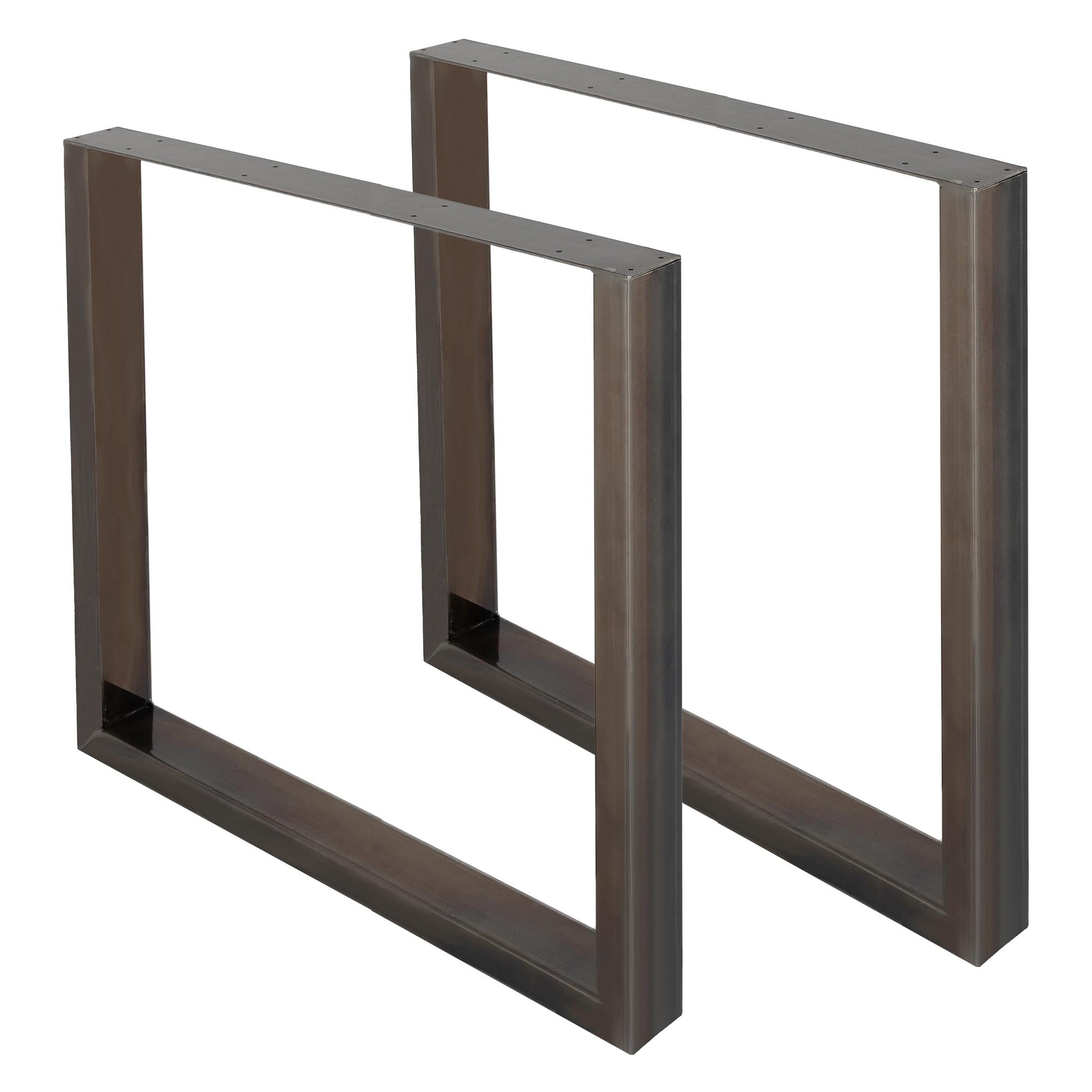 Two rectangular metal frames in dark color.