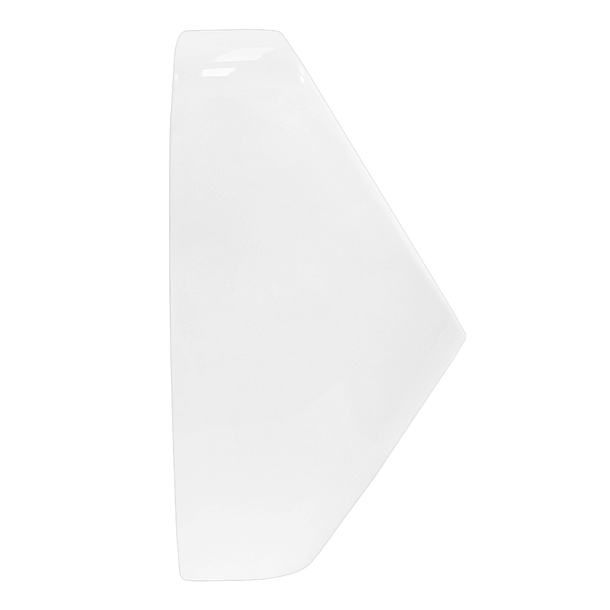 Transparent rectangular plastic plate.