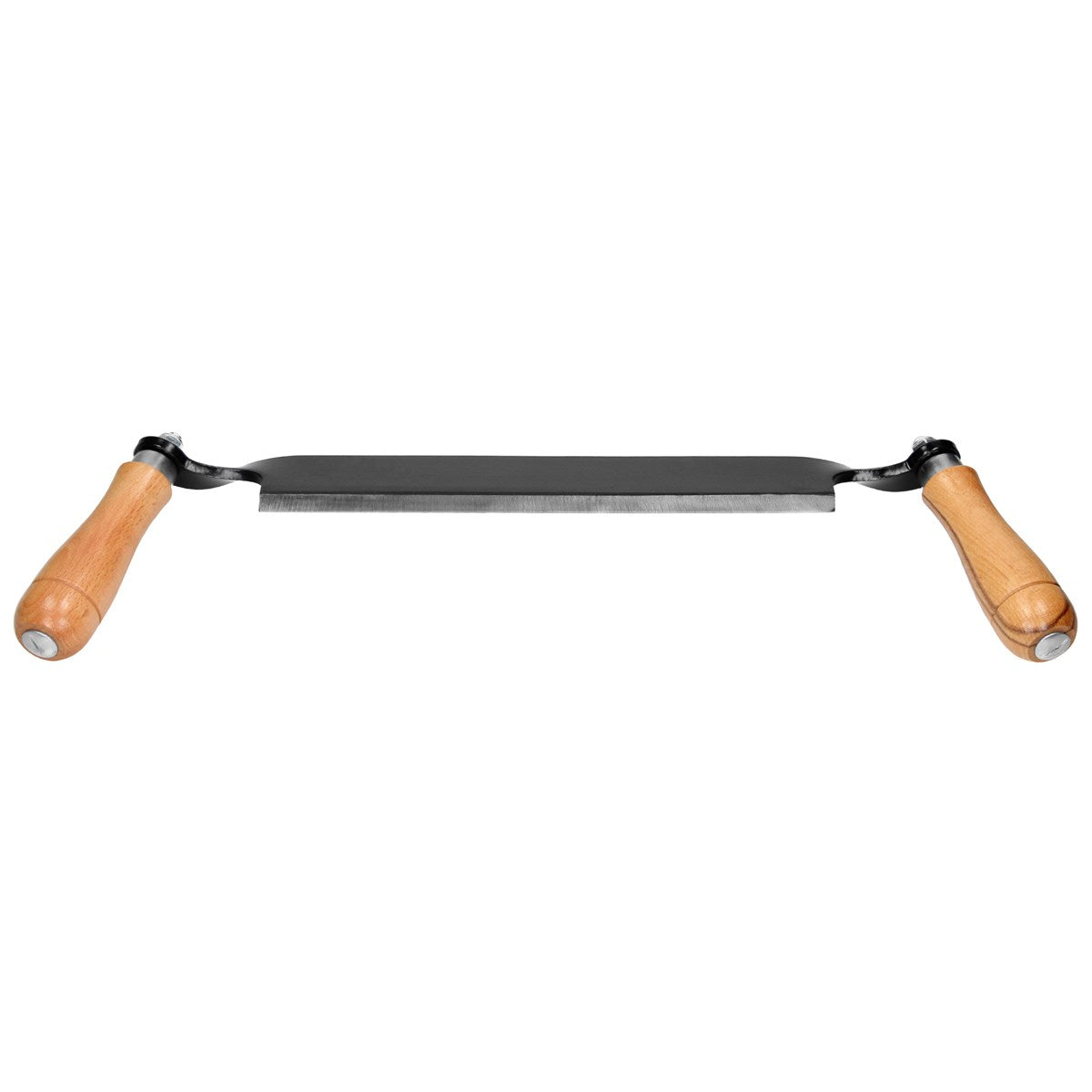 Ein Holzwerkzeug mit zwei Holzgriffen und einer breiten Klinge.