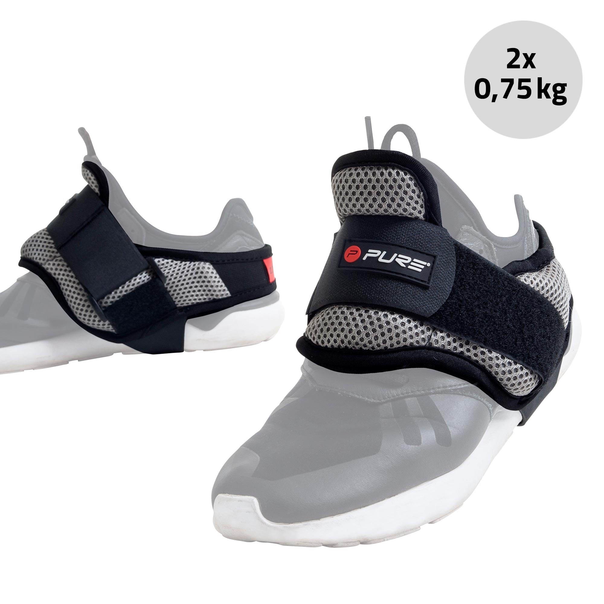 Zwei spezielle Gewichte für Schuhe, die zur Stabilisierung dienen.