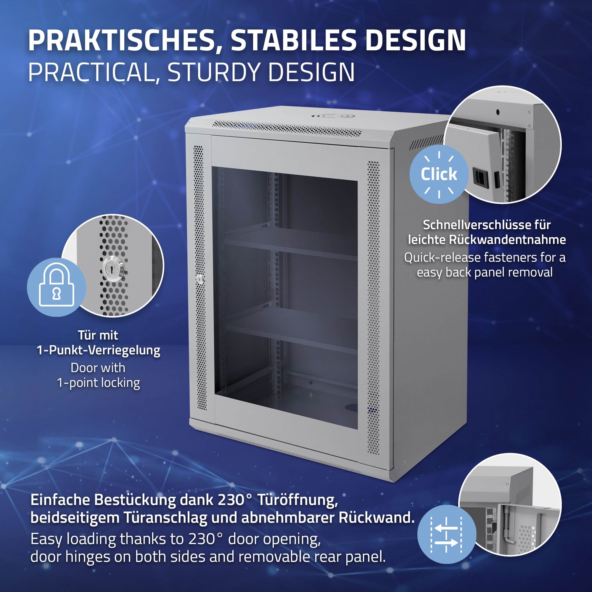 Graphic of a stable design with door and back panel.