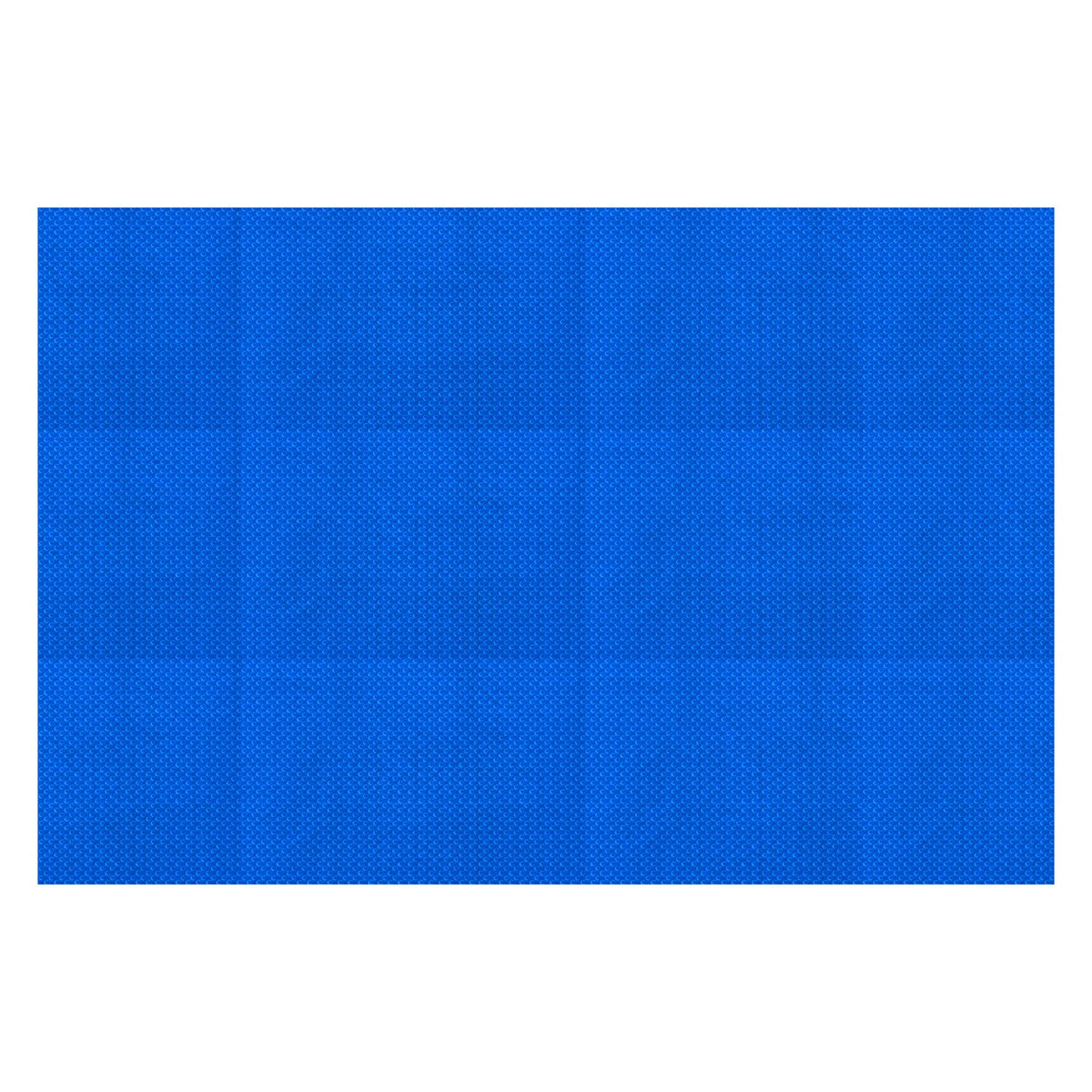 Blue, durable material on a white background.