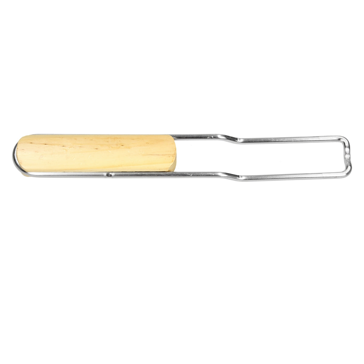 Gemüseschäler mit Holzgriff und Metallklinge.