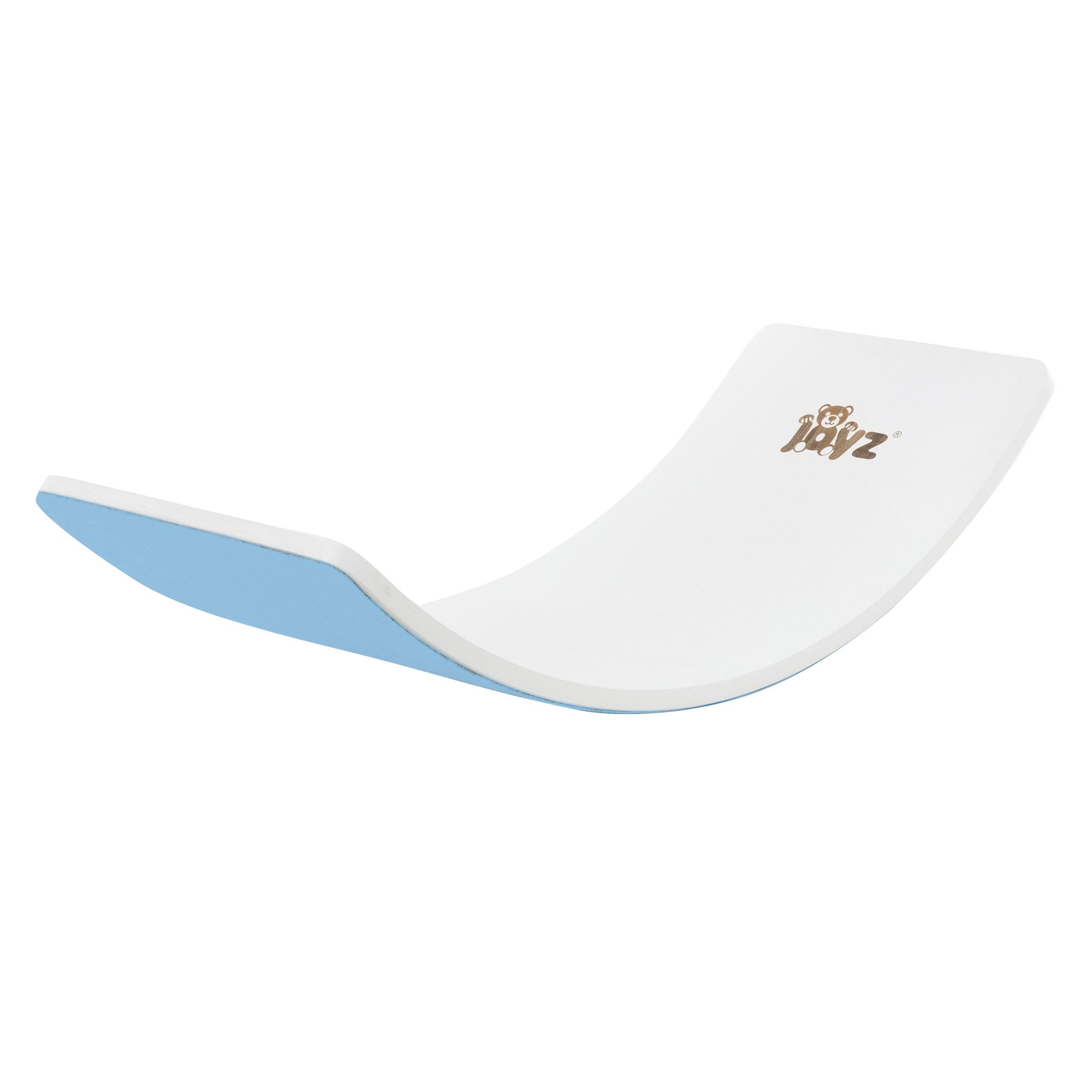 Appareil de jeu en arc blanc et bleu.