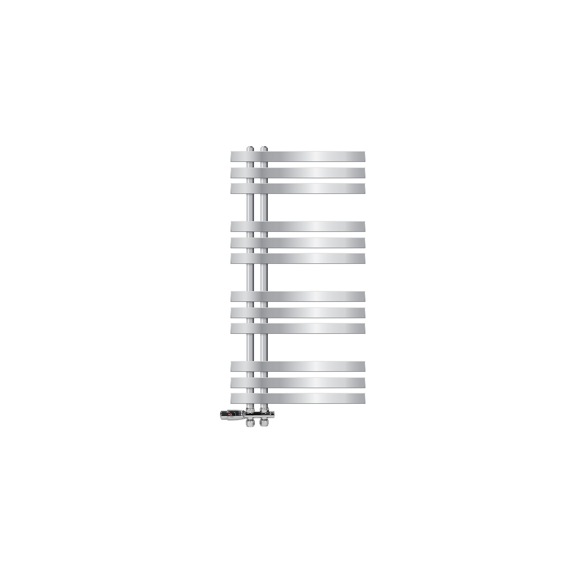 Towel holder in chrome finish without background.