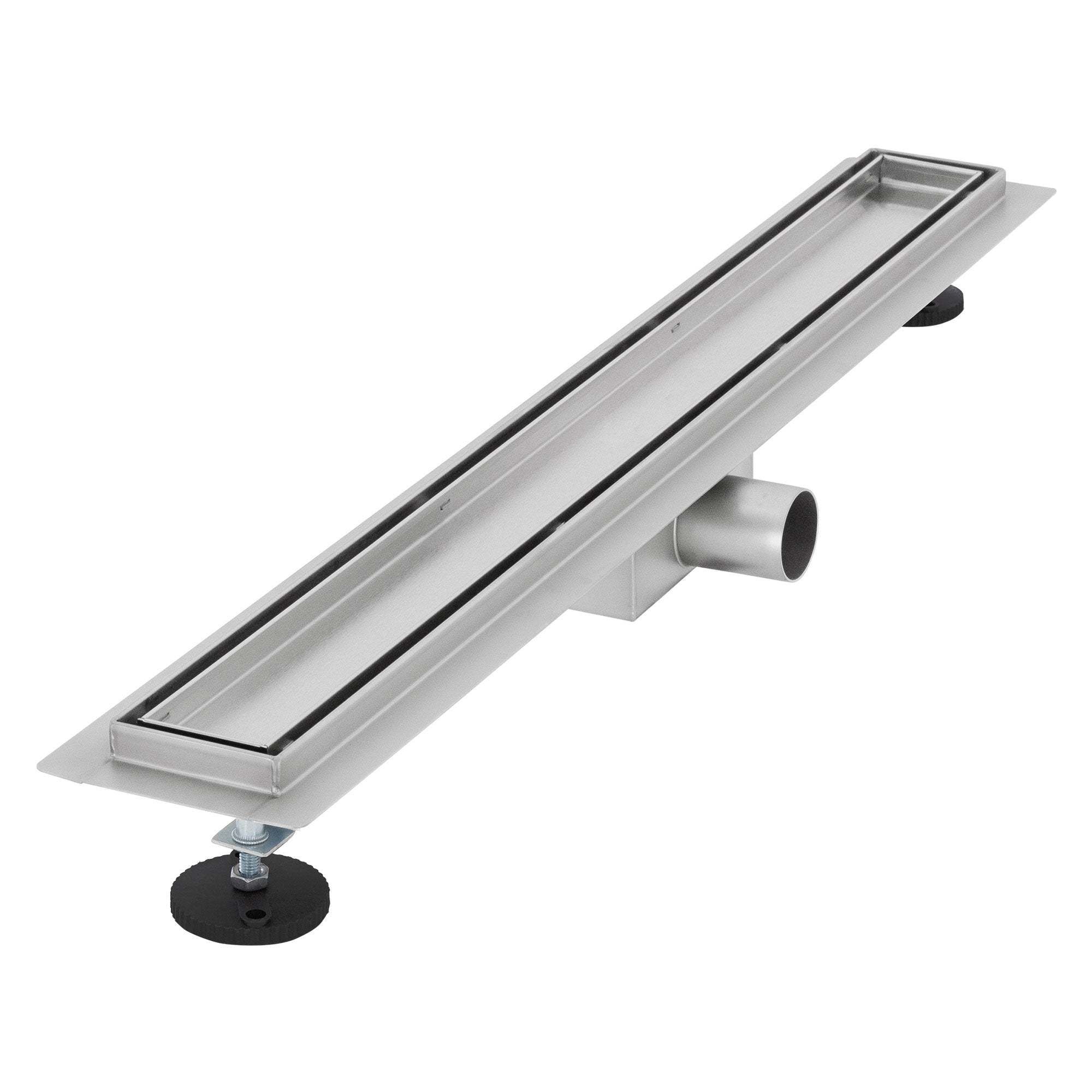 Produktbild eines Abflusses in silberner Farbe.