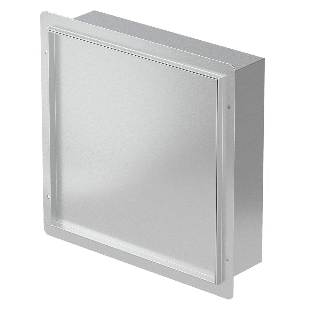 Eckventil aus Metall mit quadratischem Gehäuse und glatter Oberfläche.