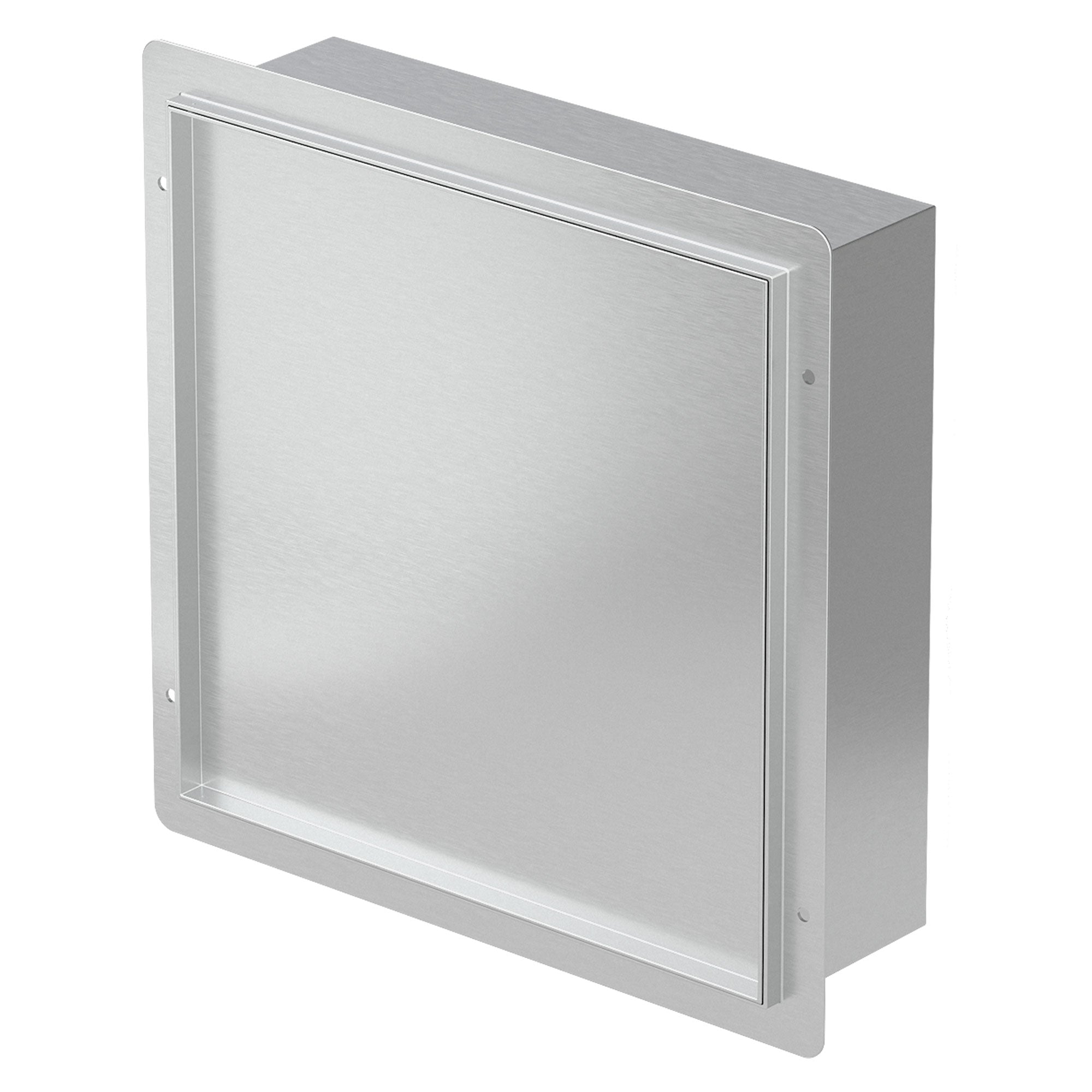 Eckventil aus Metall mit quadratischem Gehäuse und glatter Oberfläche.