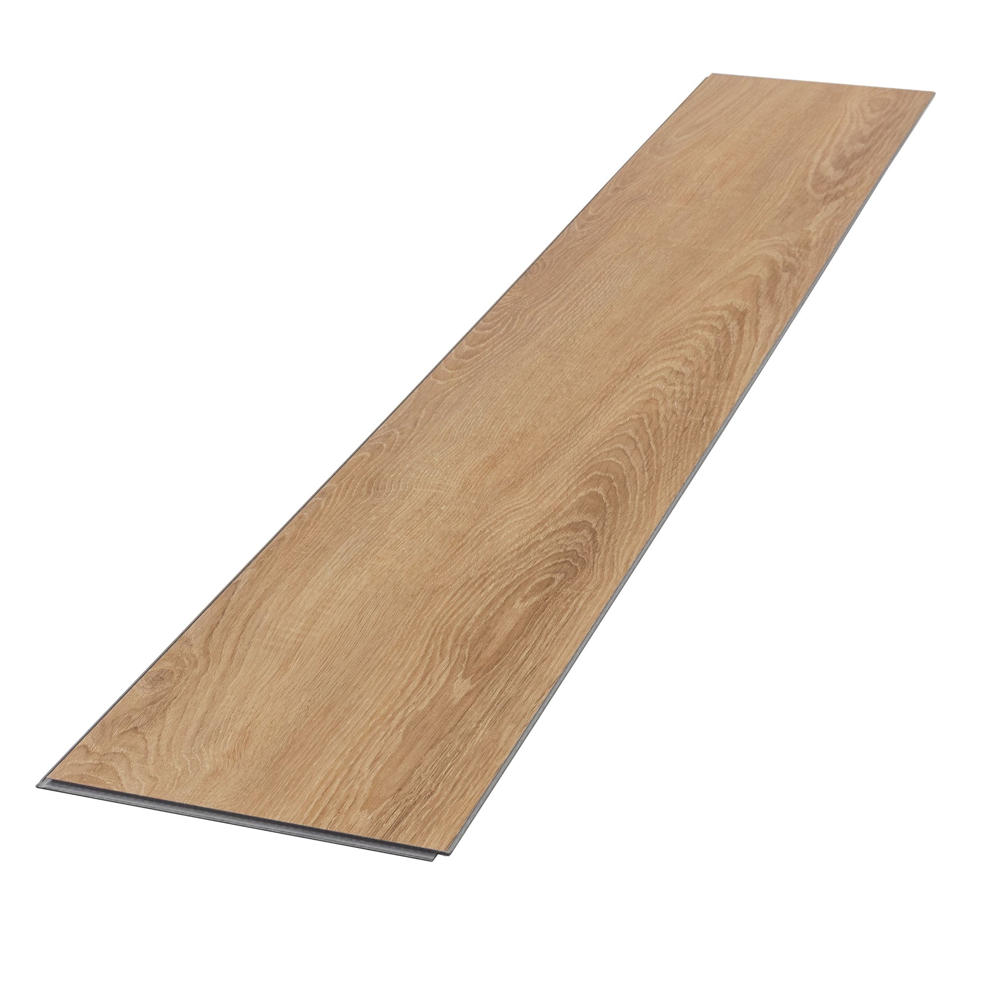 Enkelt stykke Deluxe PVC-vinylgulv på hvid baggrund.