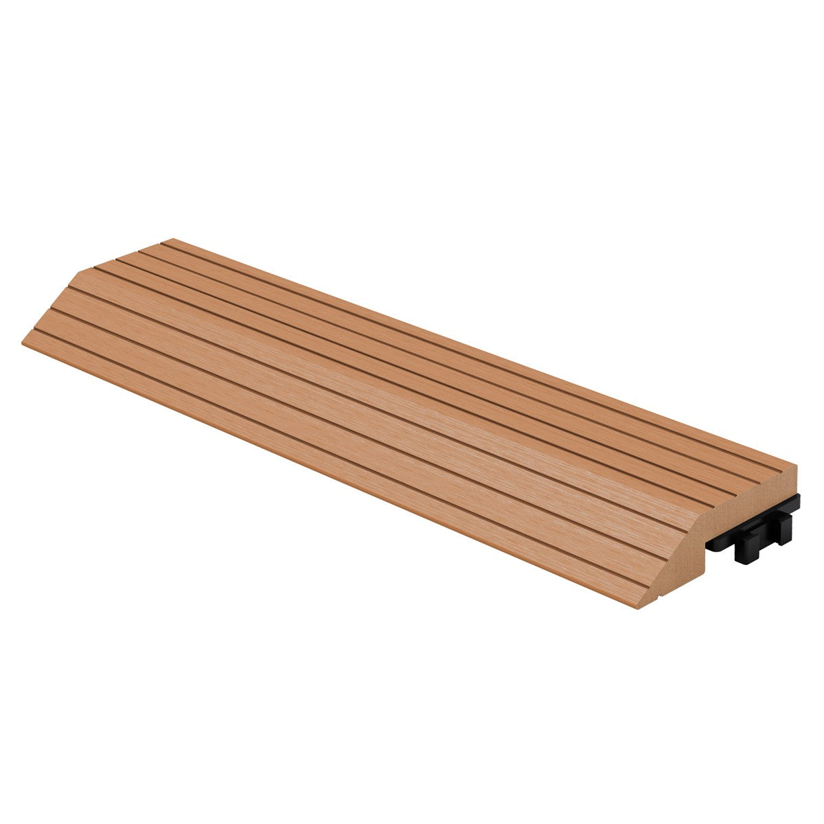 Rectangular wooden board with grooves in a light brown color.