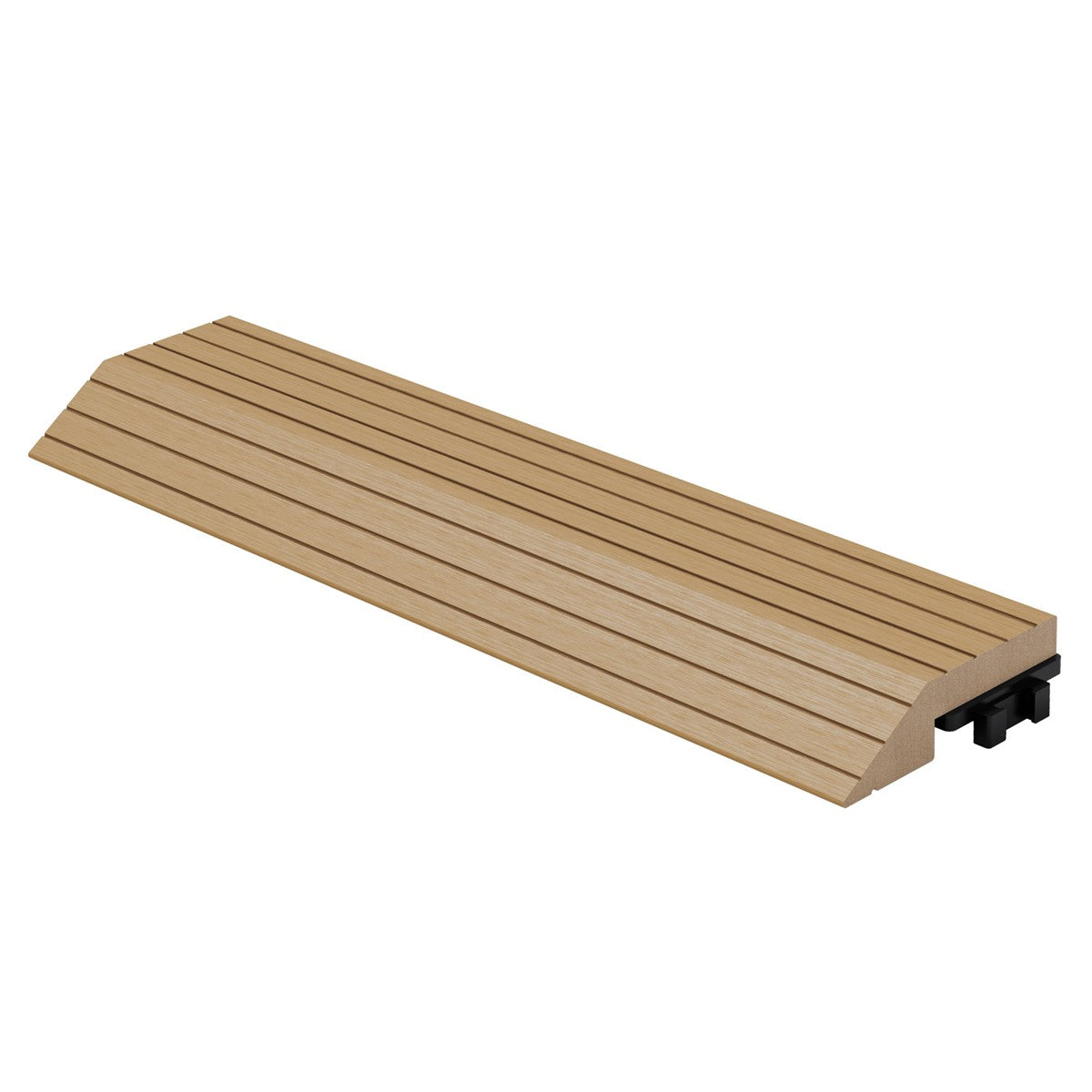 Wooden board with grooves, suitable for furniture or construction projects.