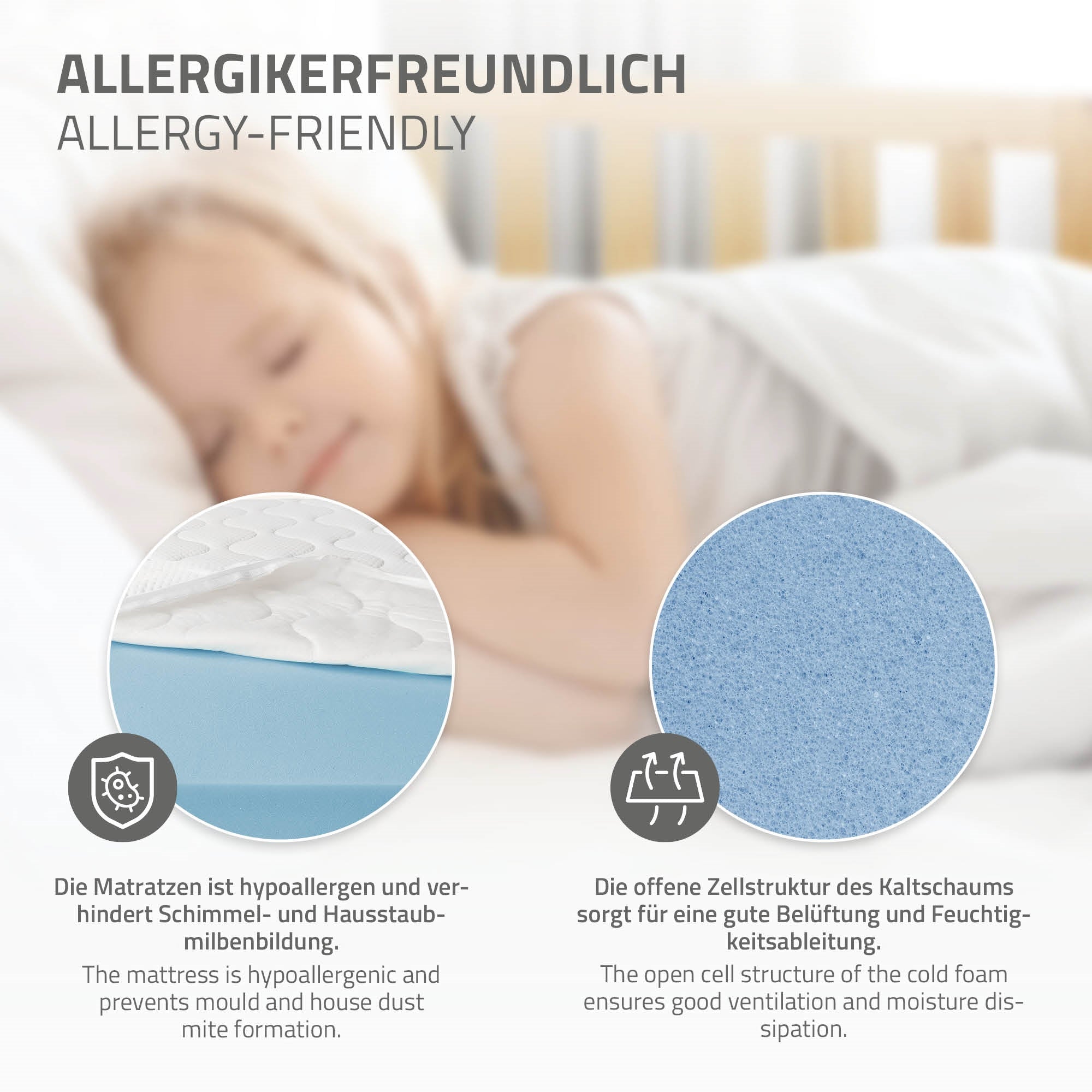 Grafik über allergikerfreundliche Matratzen.