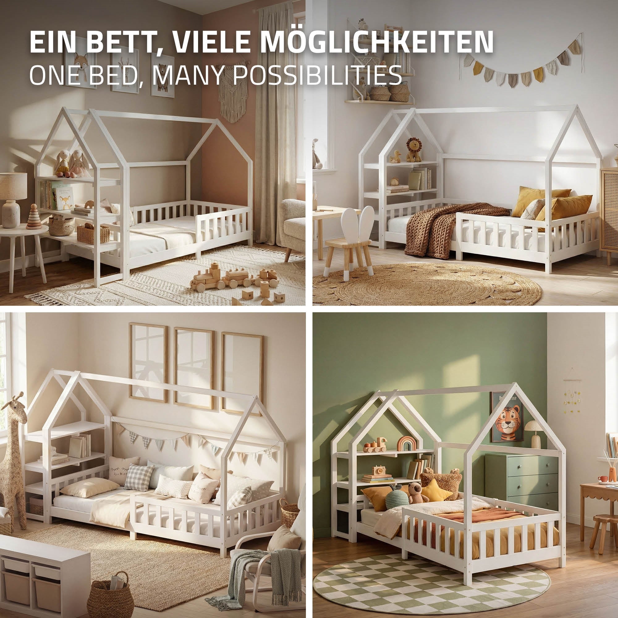 Grafik mit verschiedenen Möglichkeiten für ein Bett.