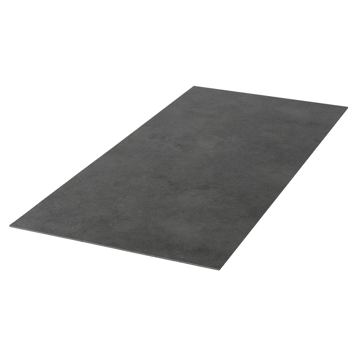 Dark vinyl flooring in a rectangular shape on a light background.