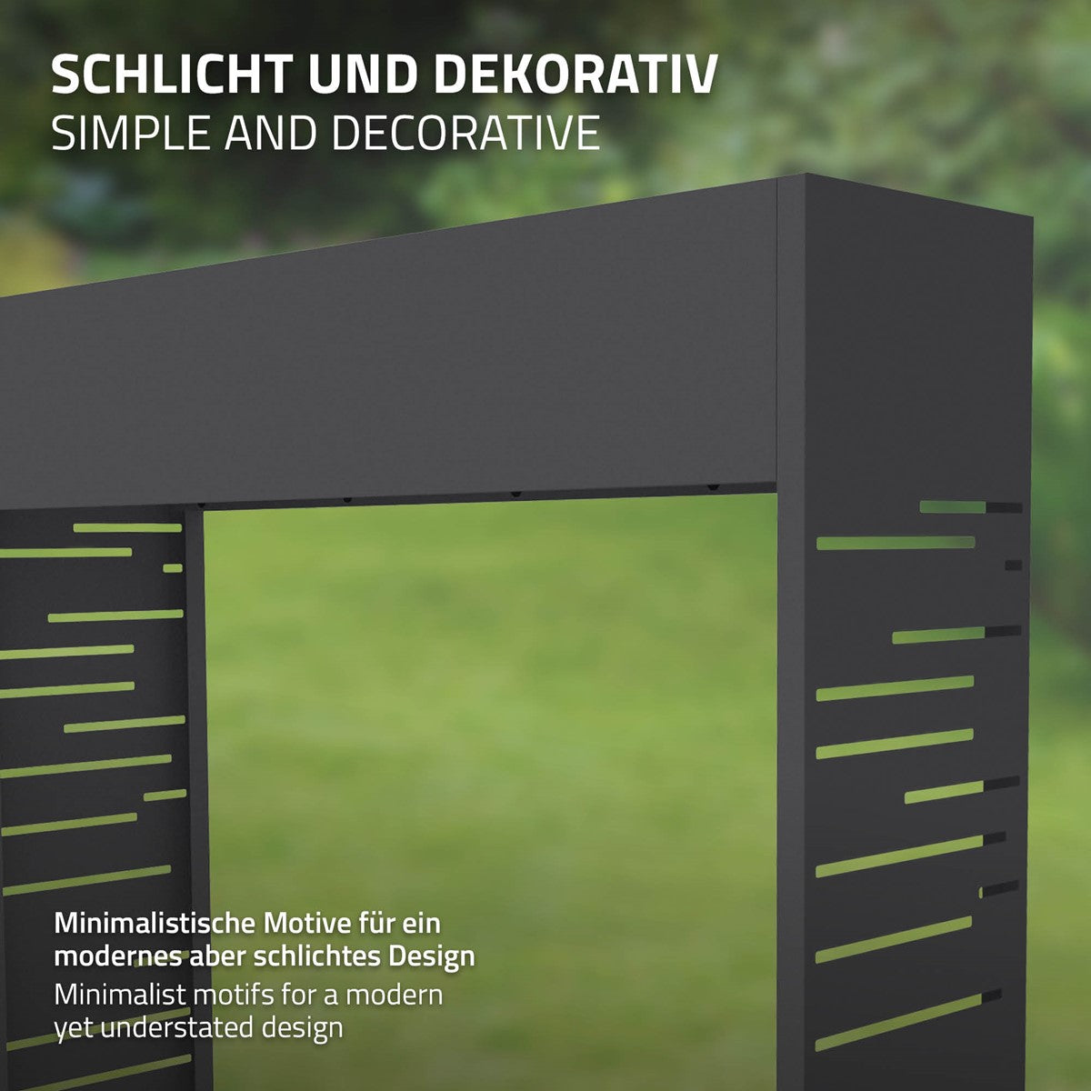 Minimalistisches Design mit dekorativen Motiven.